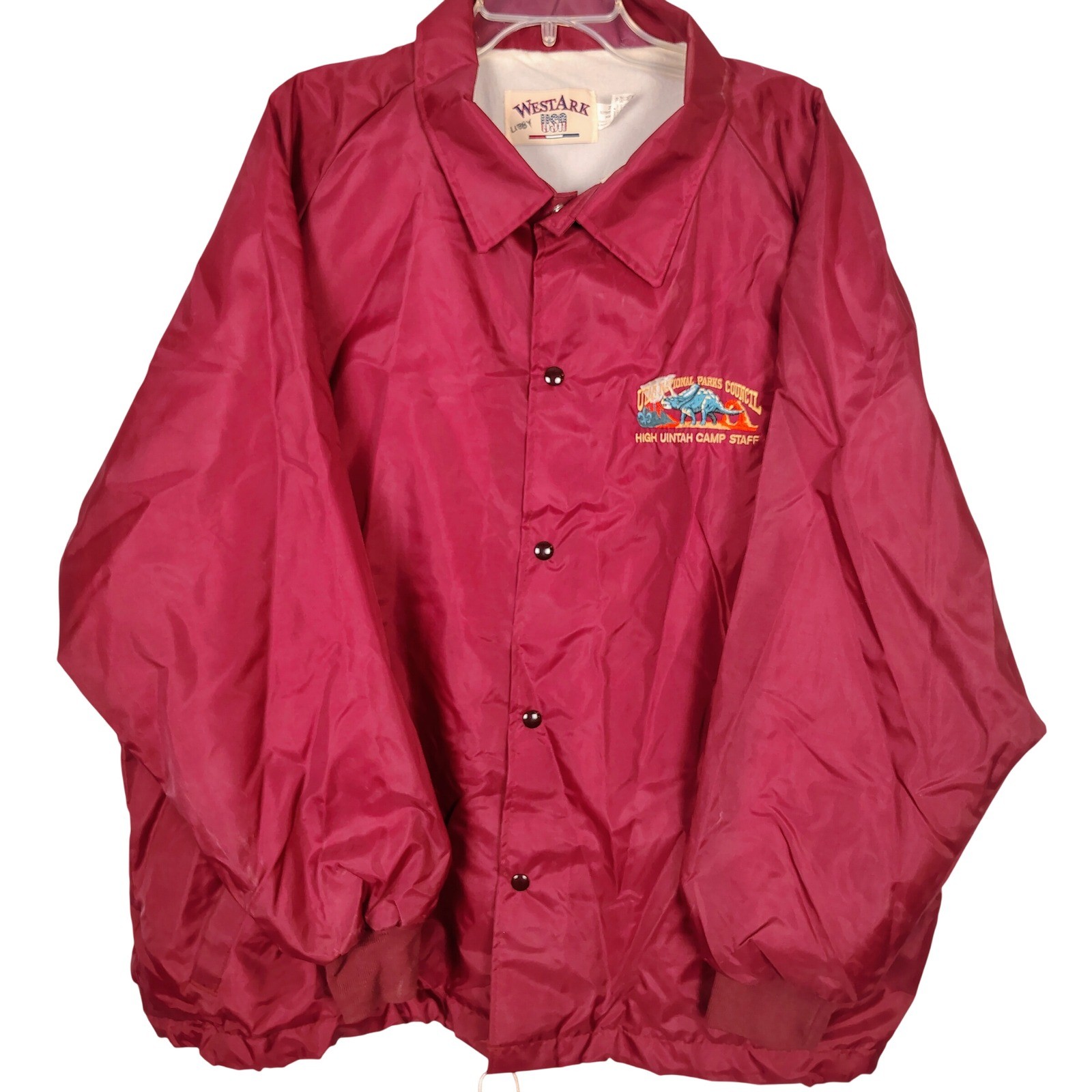 Westark USA Utah National Parks Council Coaches Jacket Maroon Red Mens 2XL