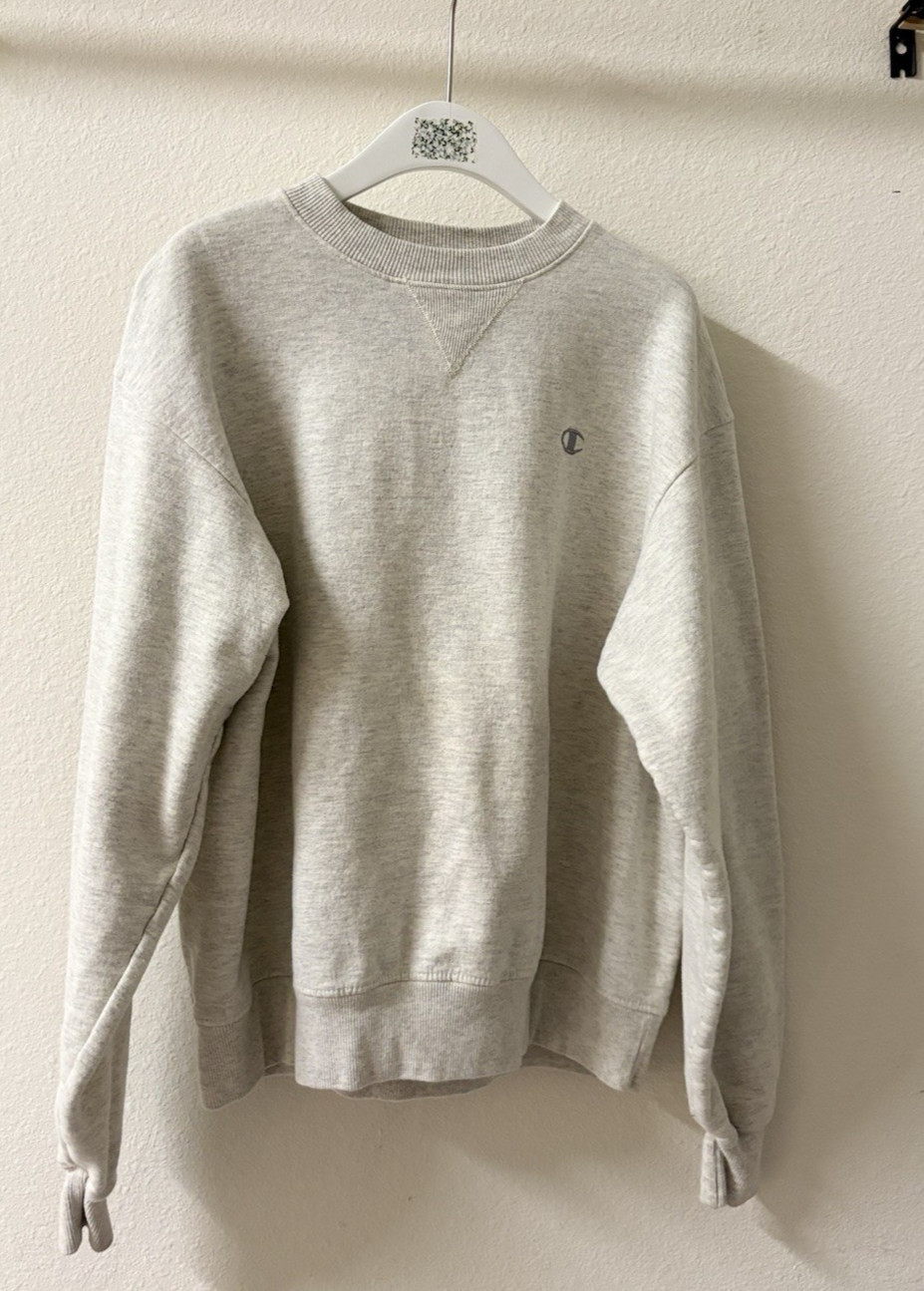 Vintage 90s Y2K Champion Gray Sweatshirt Crewneck Pullover Cotton Blend Men’s M