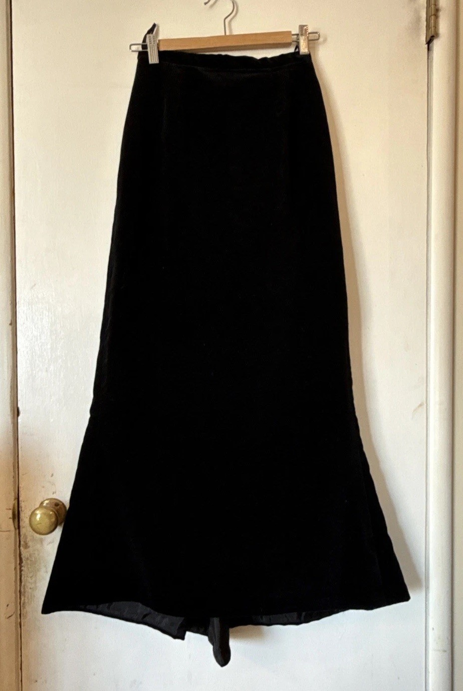 Vintage Ricco California Black Velvet Long Skirt 70’s/80’s Lined | Sz 0/24W