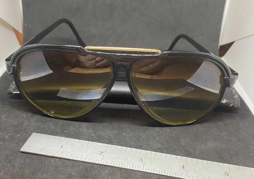 Vintage Opti-Ray Gradient Amber Pilot Sunglasses Frames + Free Shipping