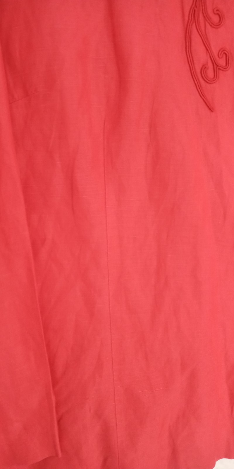 Y2K Grandmacore Bold Chic Vintage I.S.C. Top Blouse Plus 2X Red Silk Linen Blend