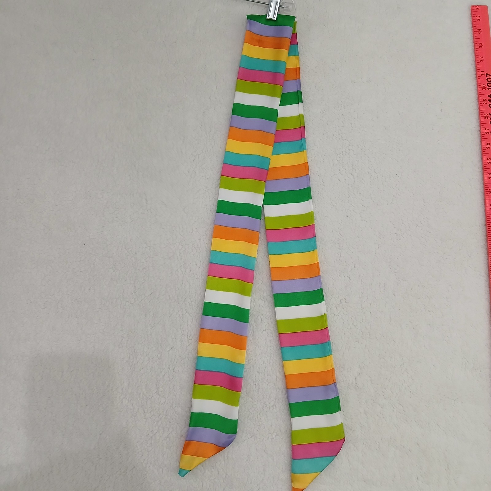 VTG Scarf Thin Colorful Stripe Purse Wrap Accessory 3″x 60″