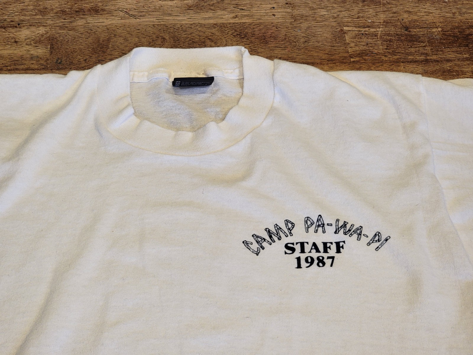 Vtg Boy Scout Camp T-shirt 1987 Staff Screen Stars USA Single Stitch Sz L
