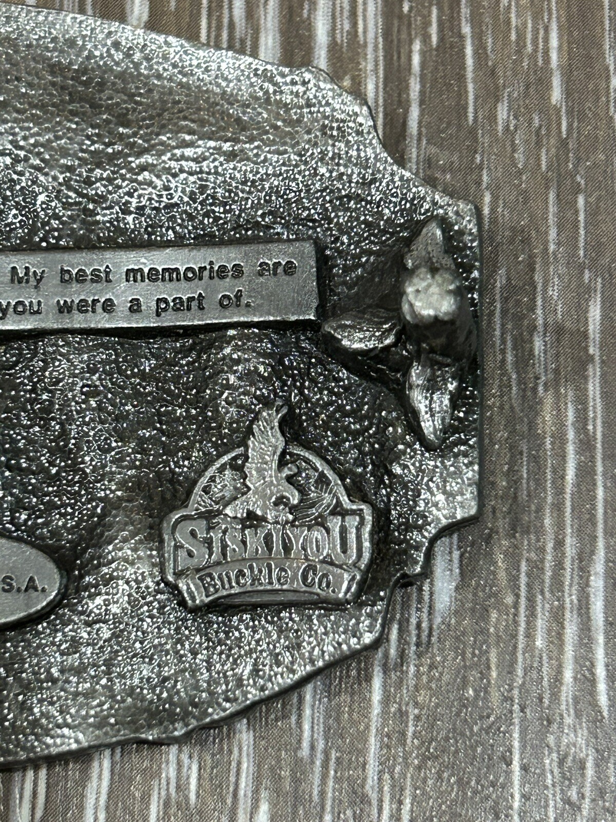 DAD Belt Buckle Fathers Day Gift Bold Scroll Design Vtg 80s Siskiyou