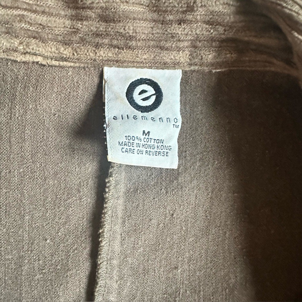Y2K Vintage EllemennoCorduroy Jacket Pea Coat Size Medium Brown Boho Festival