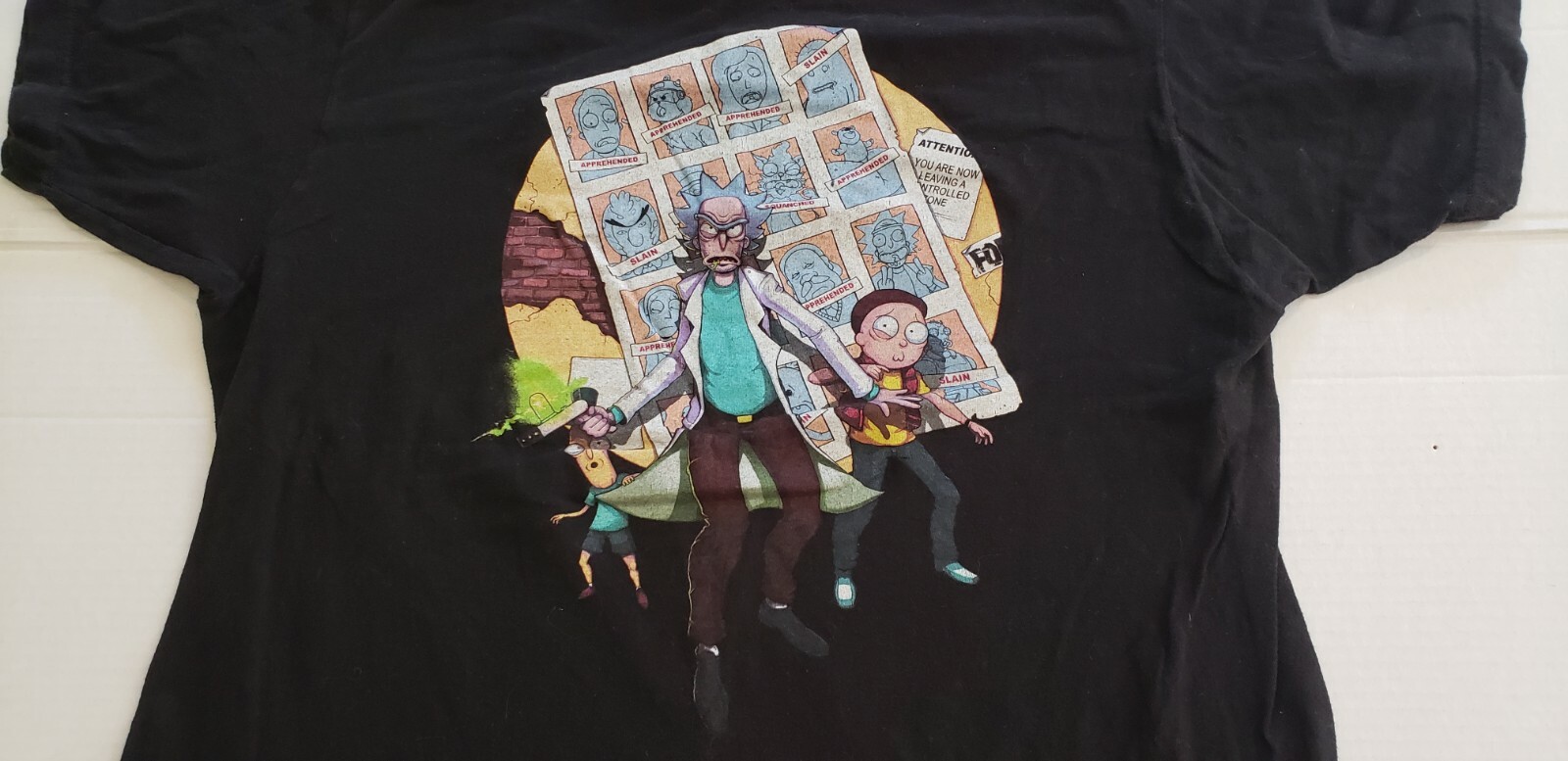 2017 RICK & MORTY RIPPLE JUNCTION ADULT SWIM LARGE BLACK T SHIRT