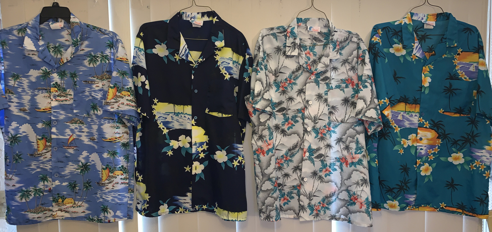 4 Vintage Hawaiian 🌺Islander Single Stitch-SS Shirts Made In USA 🇺🇸 SZ XL