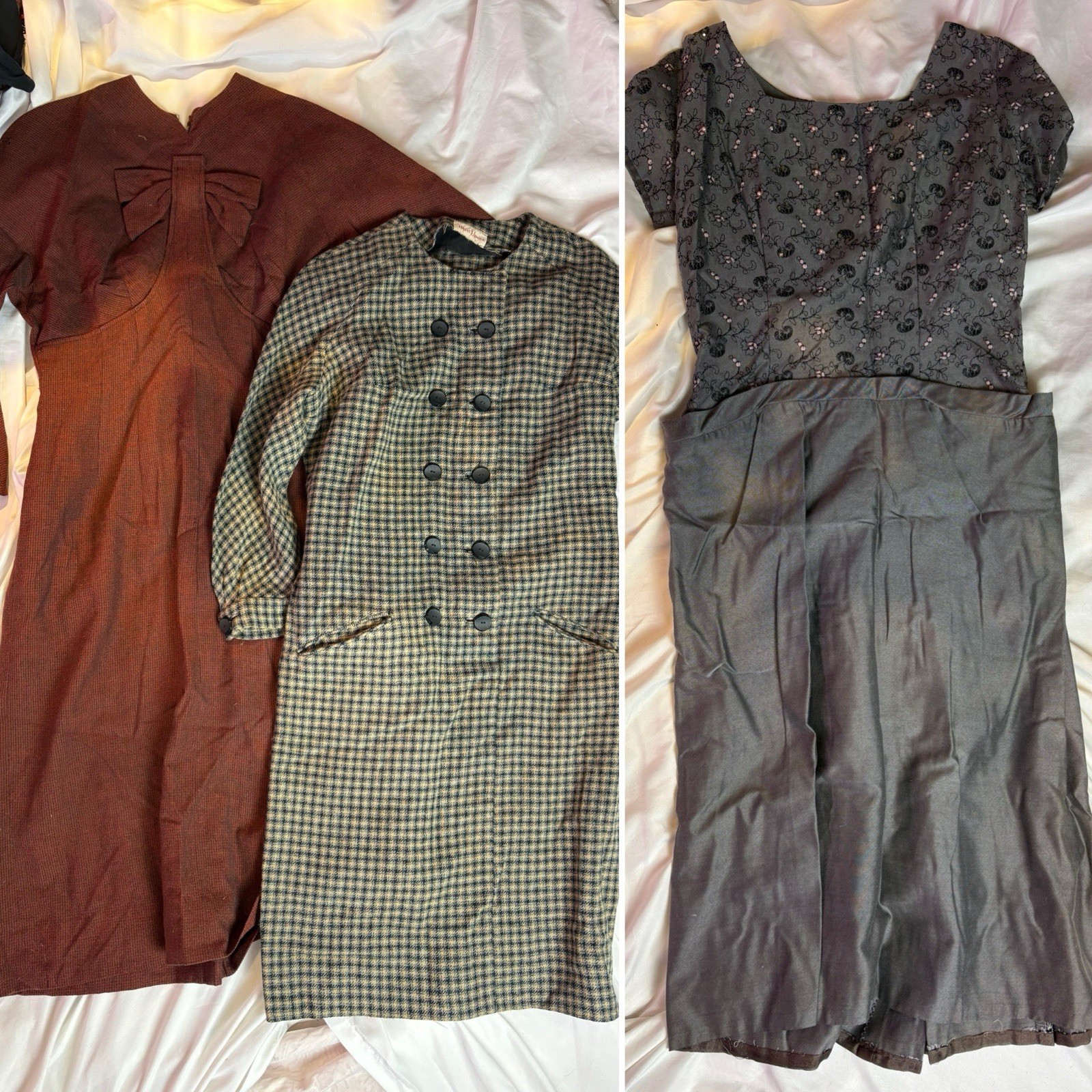 Vintage Lot 1940s-1960s Dresses