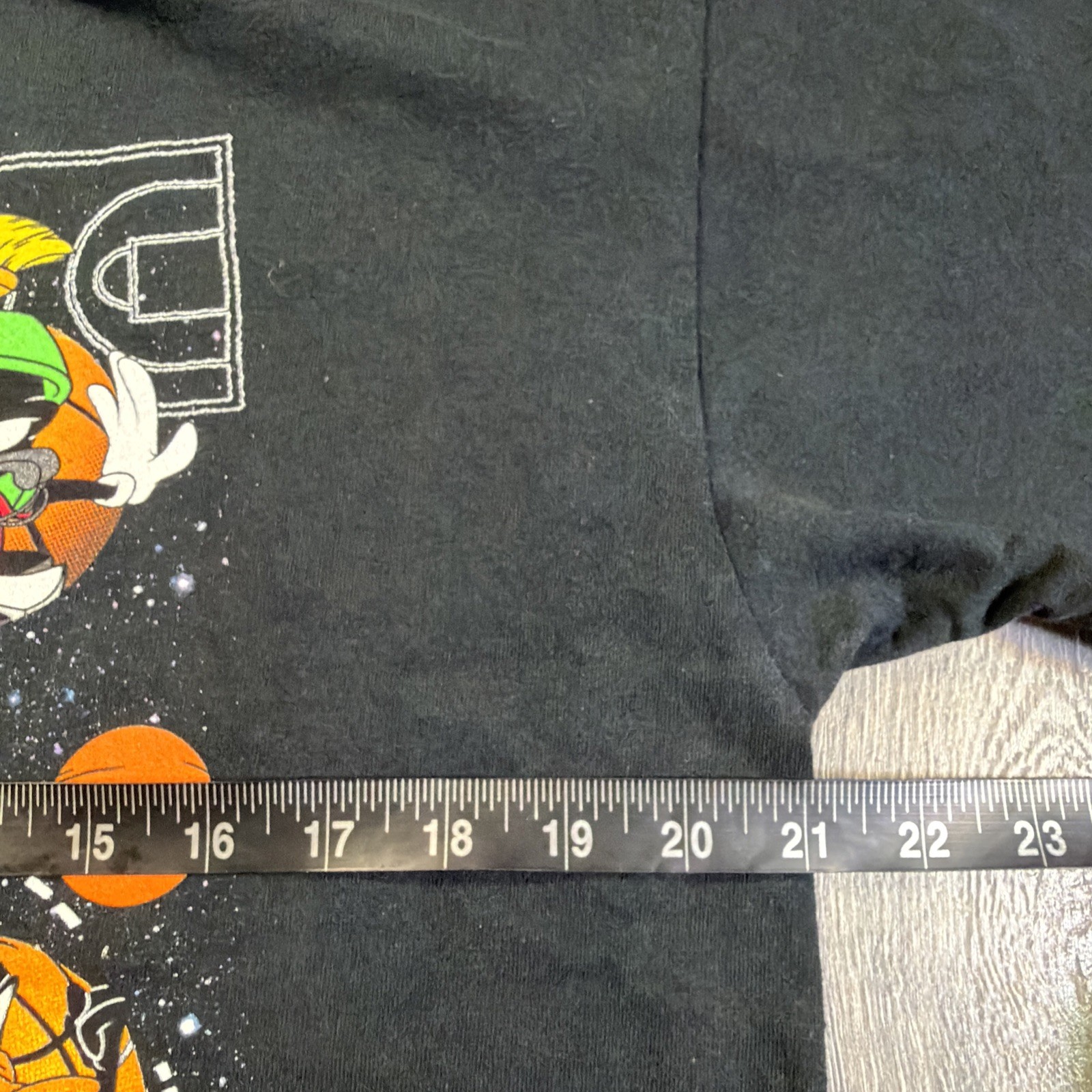 SPACEJAM Jordan Bugs Bunny Daffy Duck Movie Merch T-Shirt Size LARGE Black Y2K