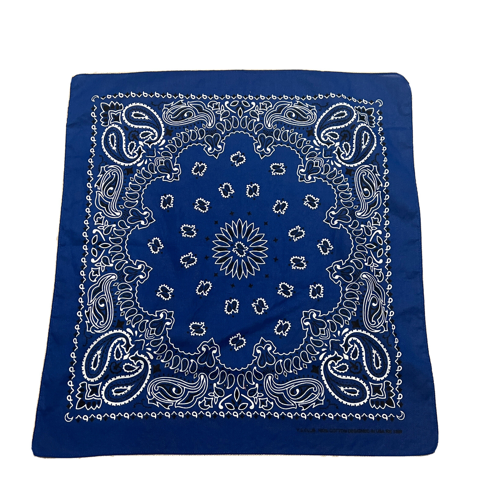 YS Club Bandana 20 x 21 Vintage Handkerchief Western Cowboy 70s 80s