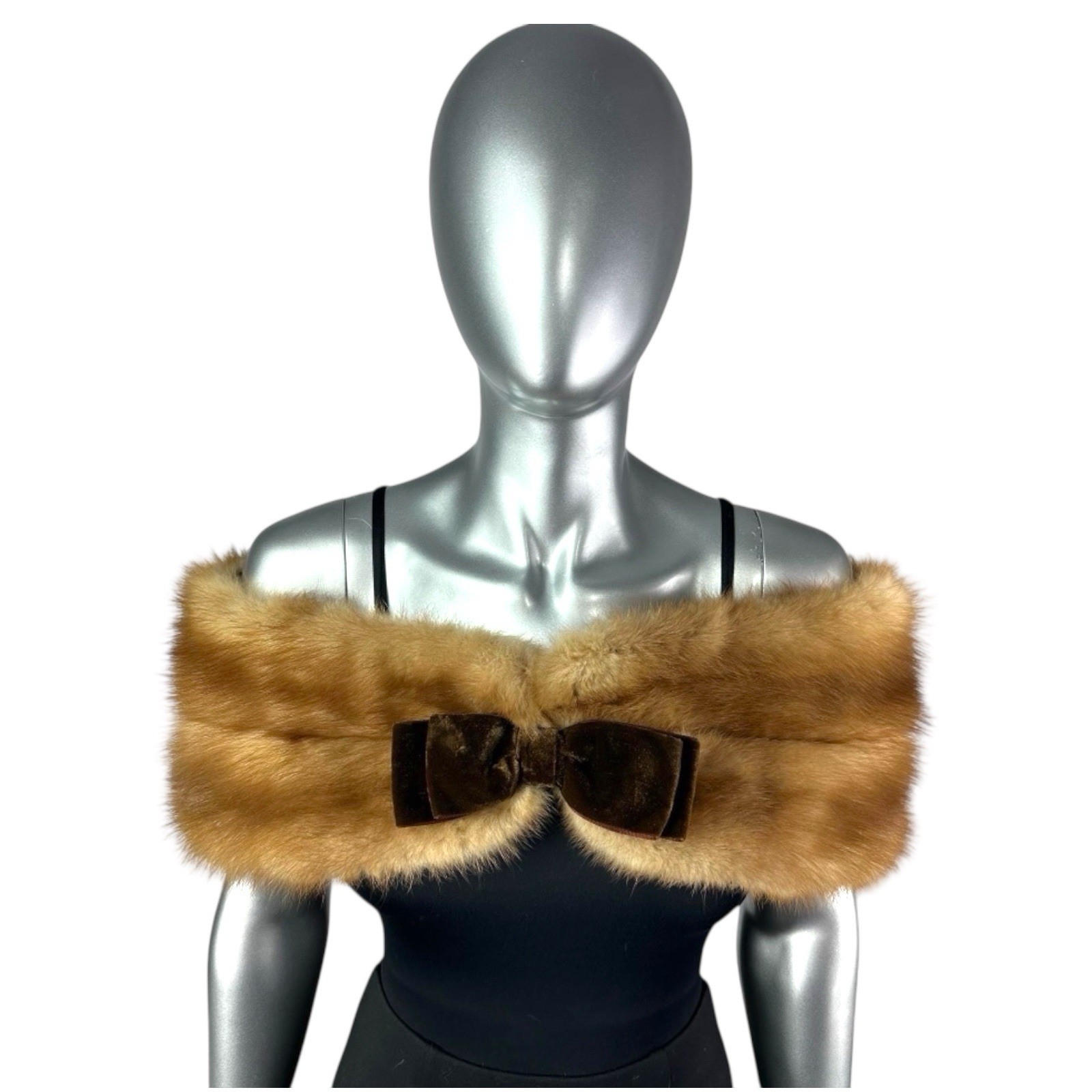 Stone Marten Stole, Sz M, Certified Vintage Fur w/Storage Bag