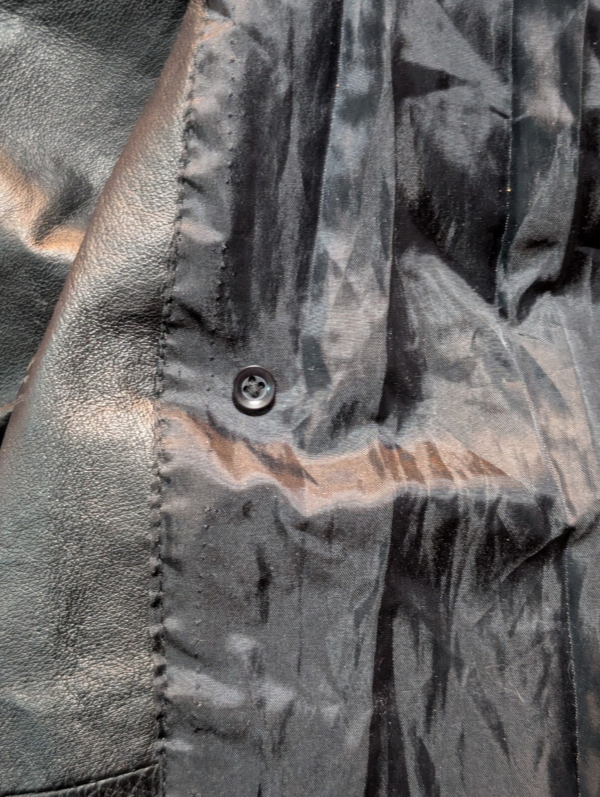 Comint’S Vintage Womens Leather Trench Coat Jacket SIZE Large