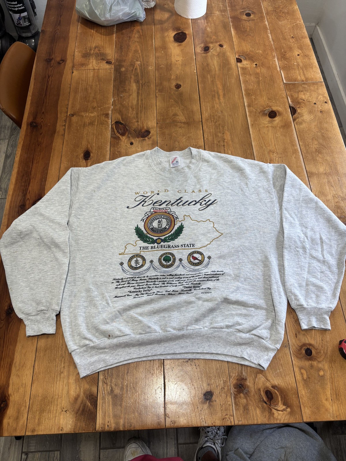 Vintage 90s Jerzees World Class Kentucky Bluegrass State Sweatshirt Men’s XL USA