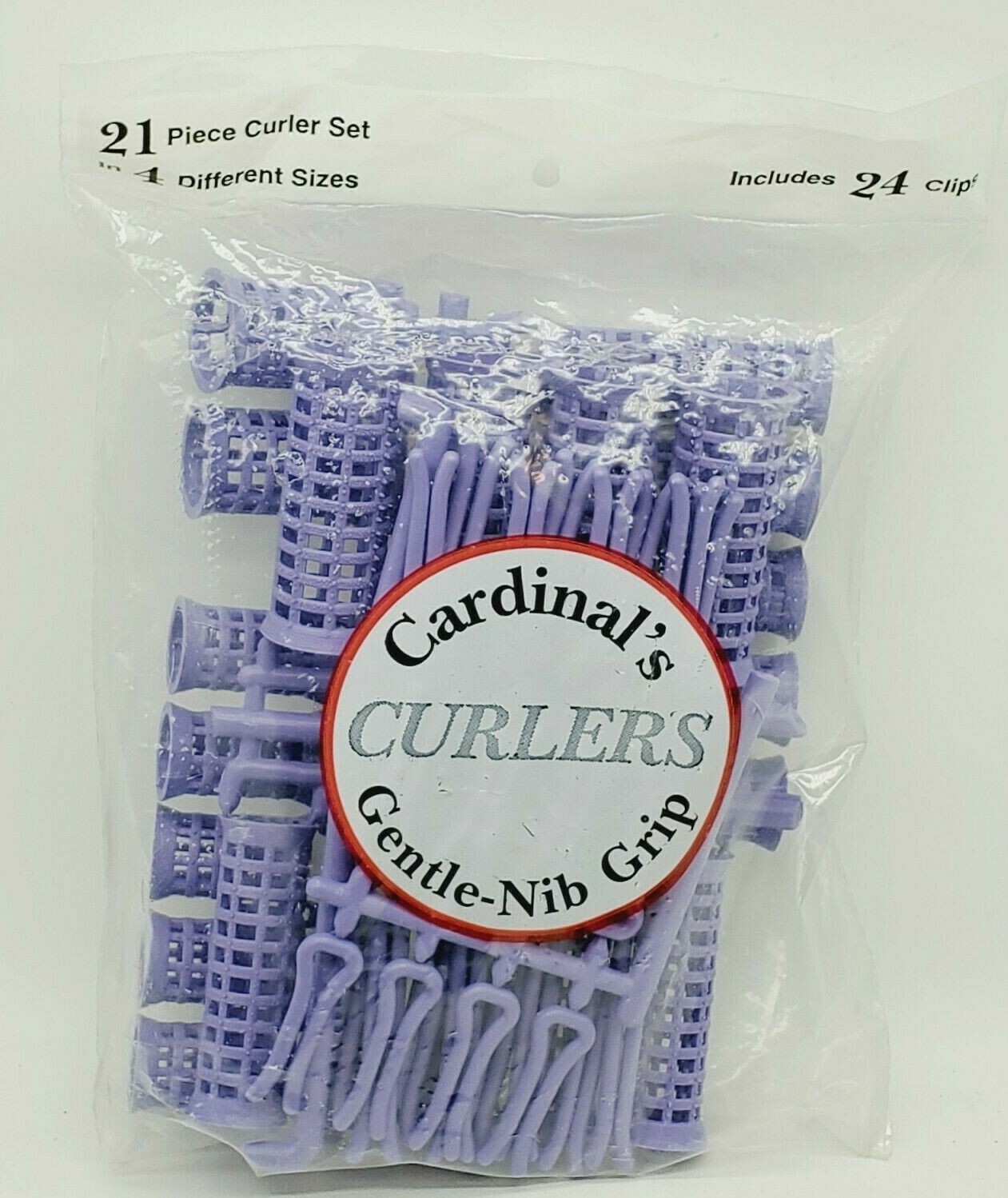 Cardinal Hair Curlers Rollers Gentle Nib Grip NIP Vintage Clips 21 Count Package