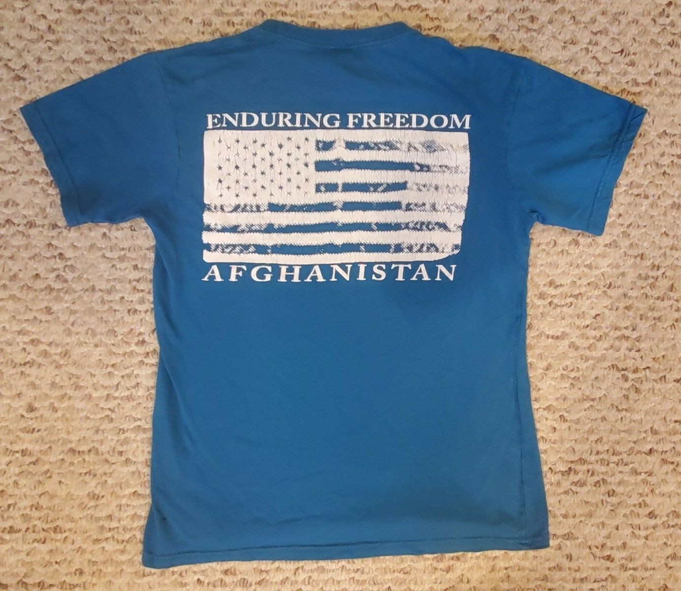 Vintage Operation Enduring Freedom Afghanistan T-Shirt – Light Blue – Size Small