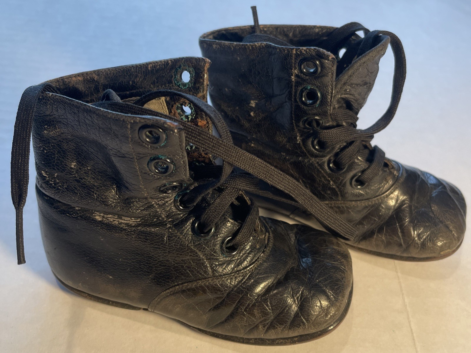 Victorian/Edwardian Antique Baby Shoes Leather Lace Up Strawbridge & Clothier