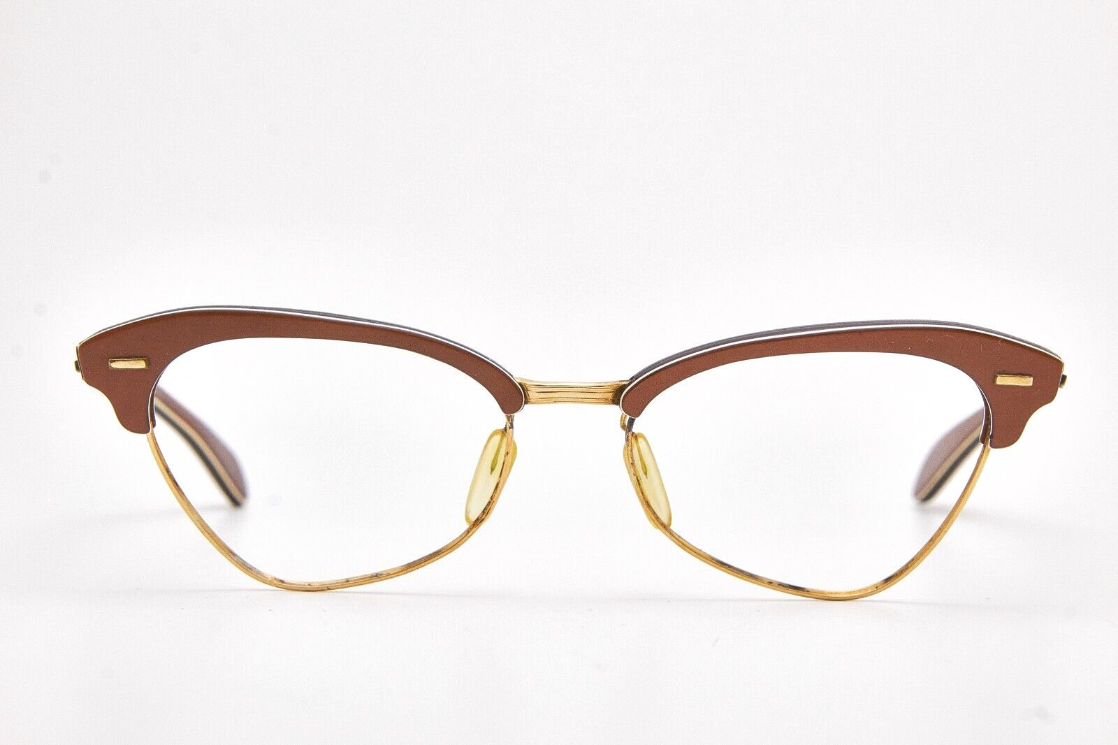 Bo Solfina back glasses brown frame cat-eye gold butterfly 60s