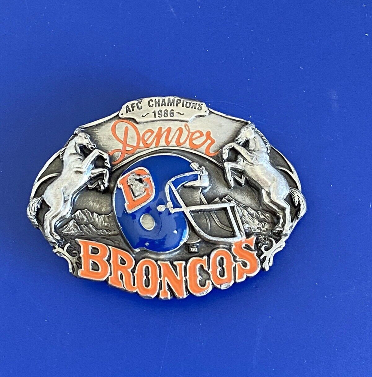 Denver Broncos NFL Football Limited Ed Vintage Siskiyou 1987 Belt Buckle #662