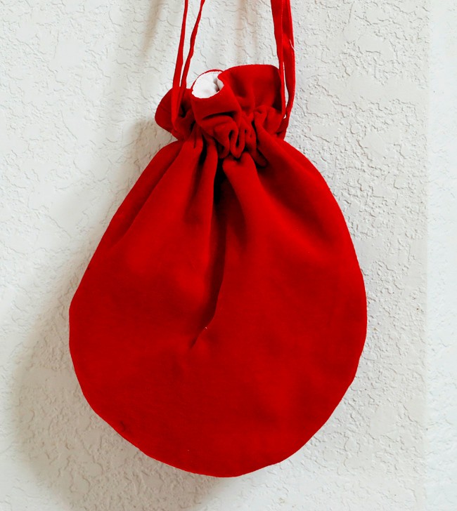Handmade Red Velveteen Reticule, Drawstring bag -steampunk, Regency, Victorian