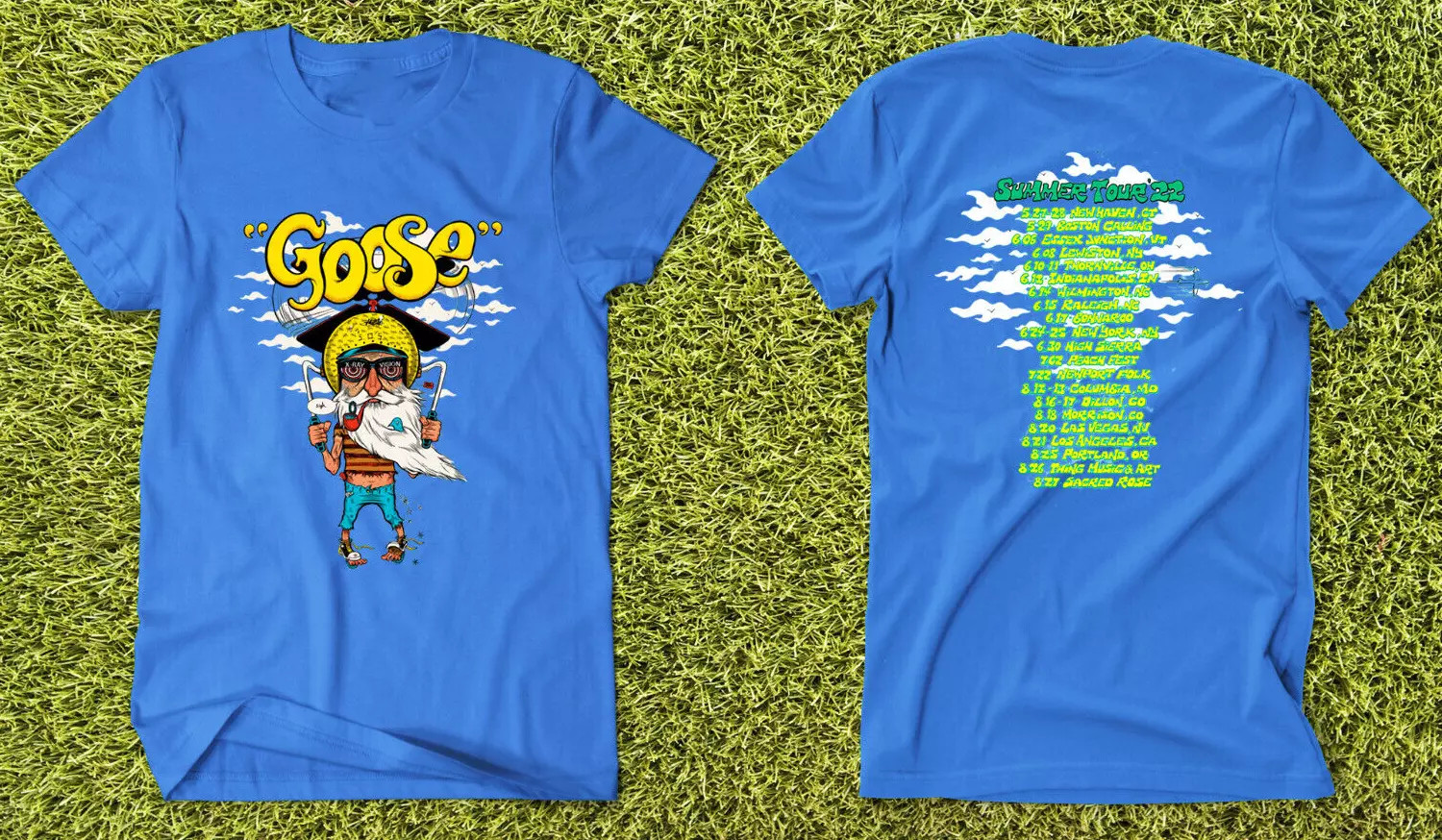Collection Goose Band Tour T-shirt Blue Unisex S to 5Xl 2 sides S5563