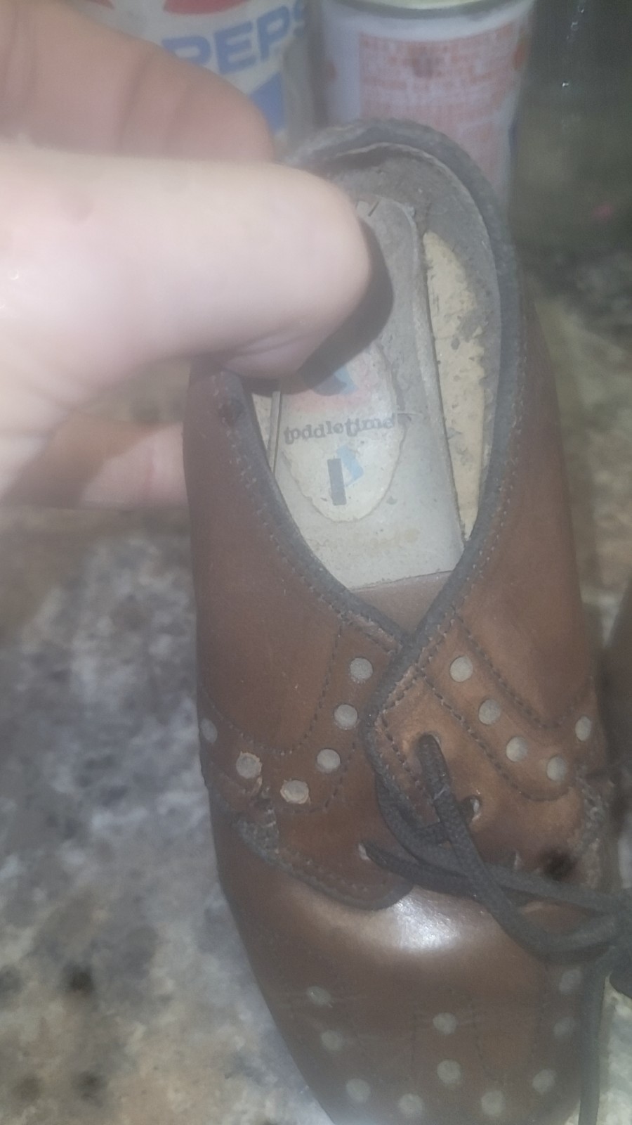 Vintage Leather Oxford Shoes – Toddler Time-1950’s-60s NOS