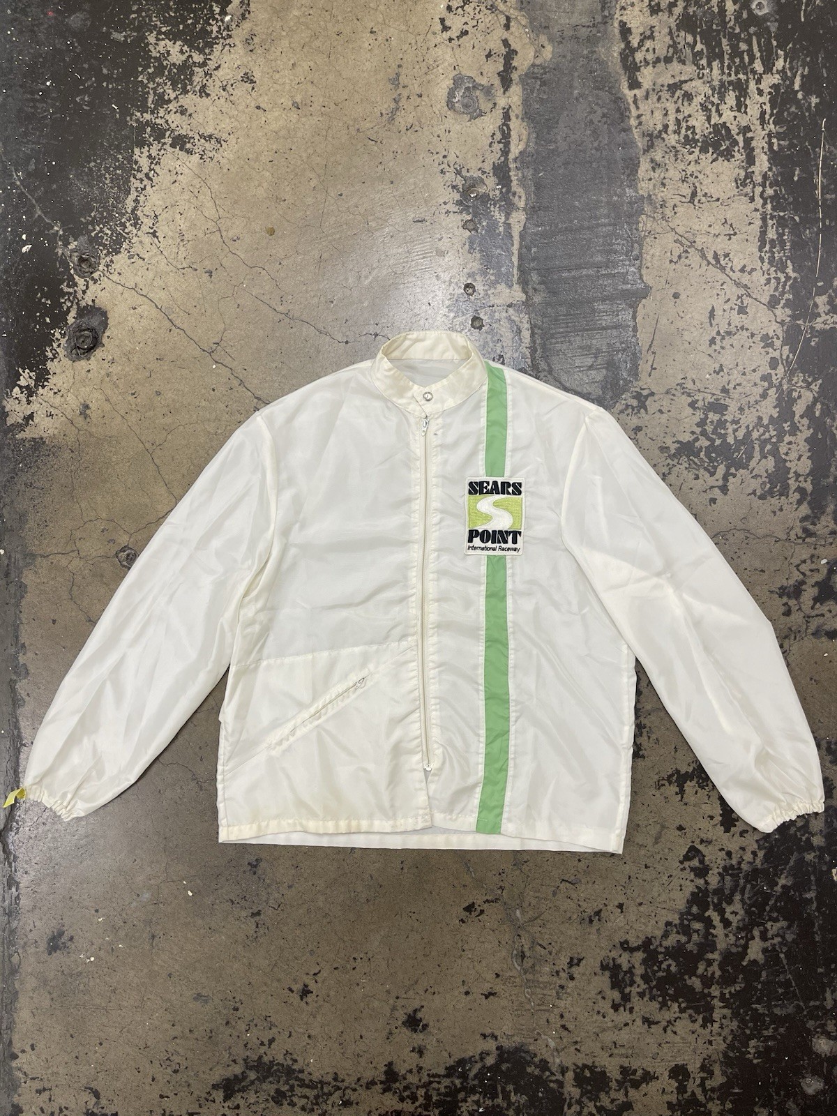 Vtg 1960’s 1970’s Sears Point Sonoma Raceway Racing Windbreaker Jacket NWT Sz L