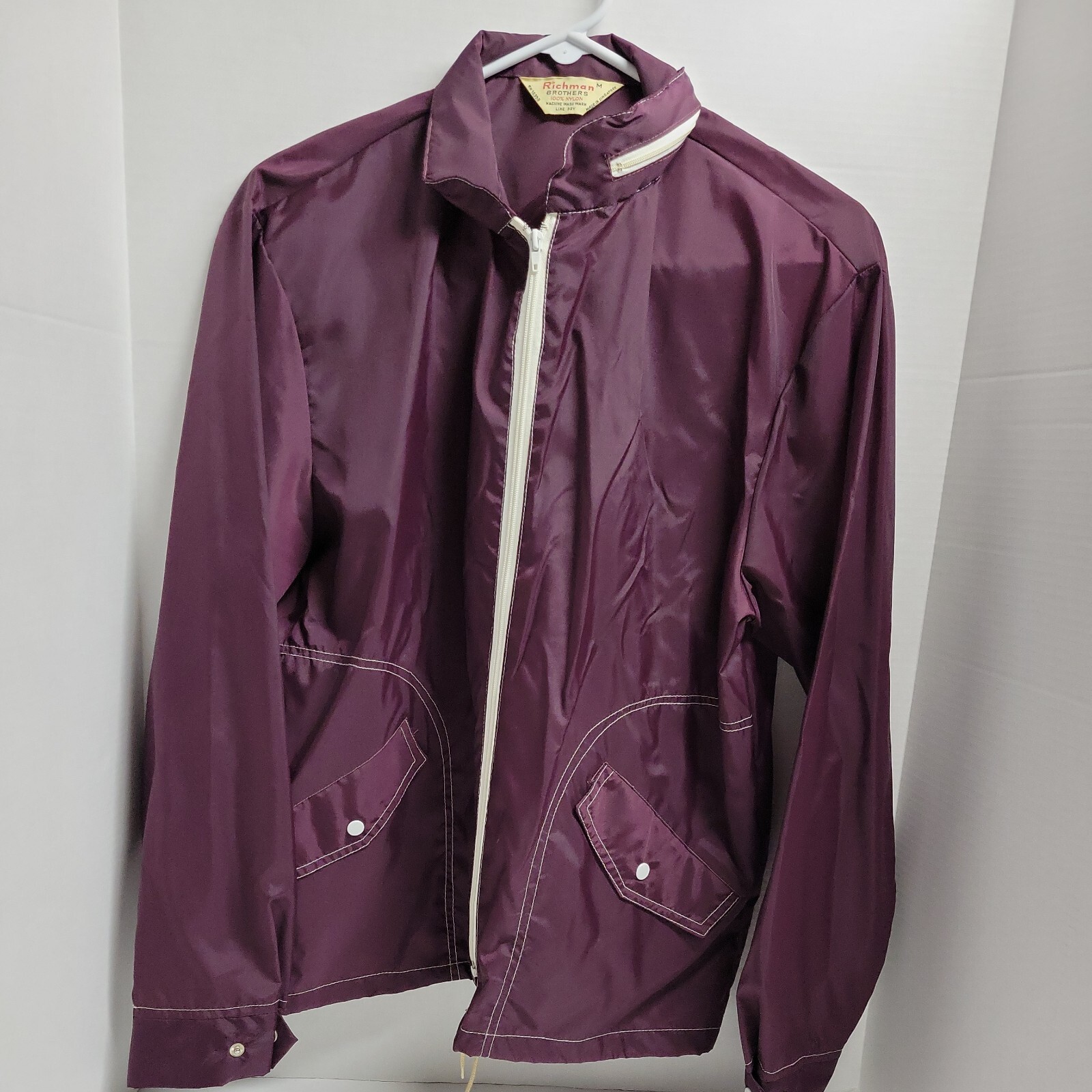 Richman Brothers Vintage Windbreaker Full Zip Hooded Jacket Men’s Size Medium