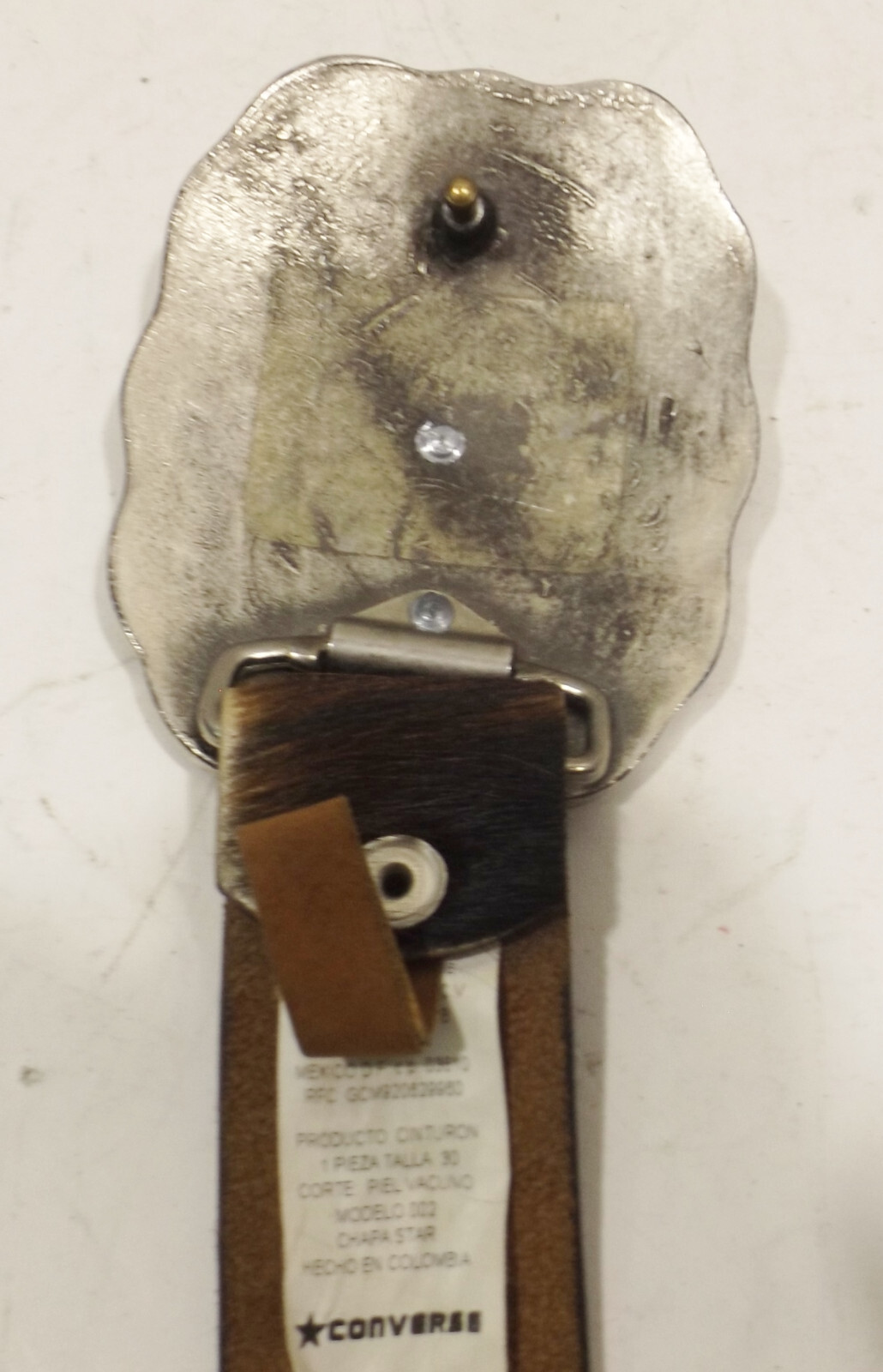 Beautiful Vintage Converse All Star RF 002 30 Leather/Ha Belt With Metal Buckle