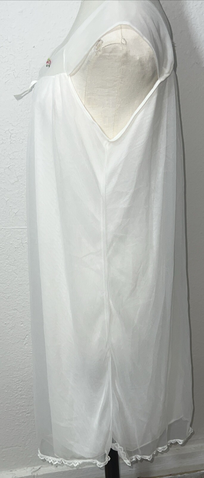 Vintage 60s Radcliffe Bridal sheer Peignoir Robe Set White