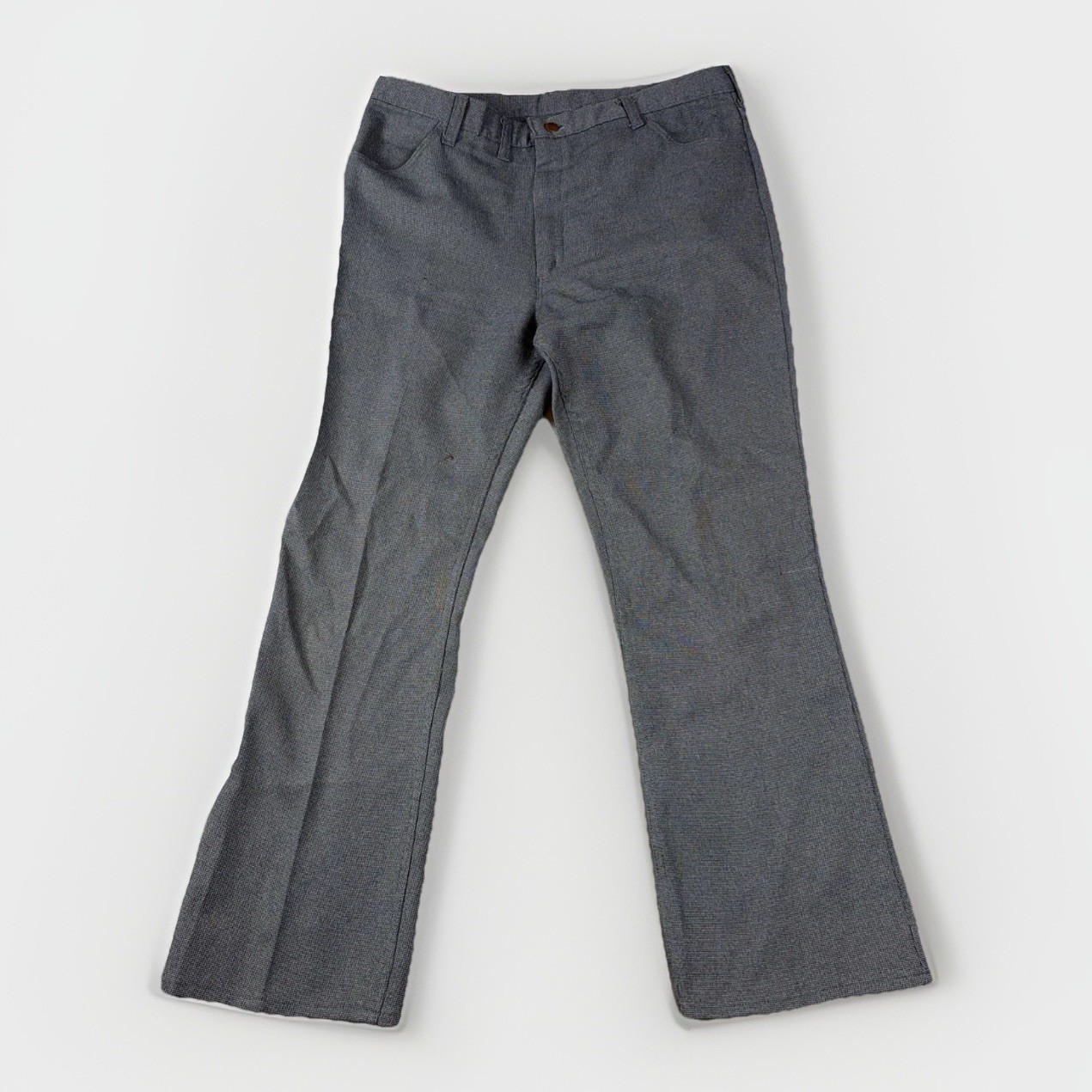 Wrangler Trousers Mens 38×32 Gray Vintage Hopsack Talon 42 Zip WJ109GY