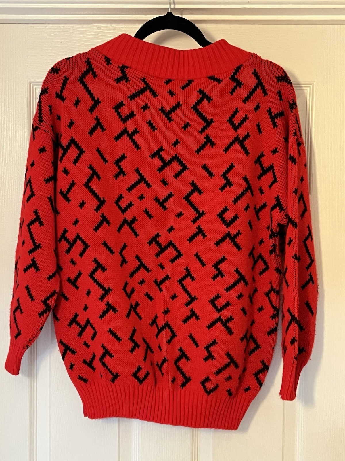 80’s Sz S/M Green Lantern Red And Black Sweater – Made in USA