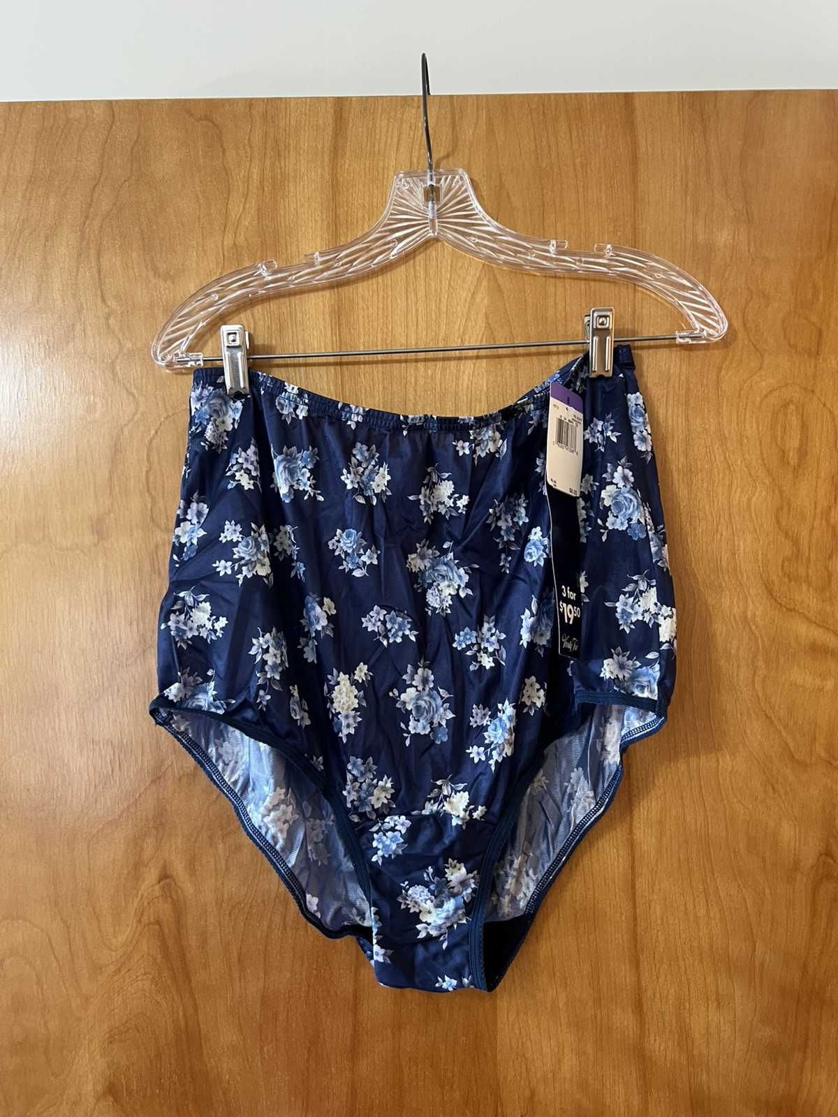 Vanity Fair Panties 15712 Blue Floral Brief Granny Panty Vintage Underwear NWT 8