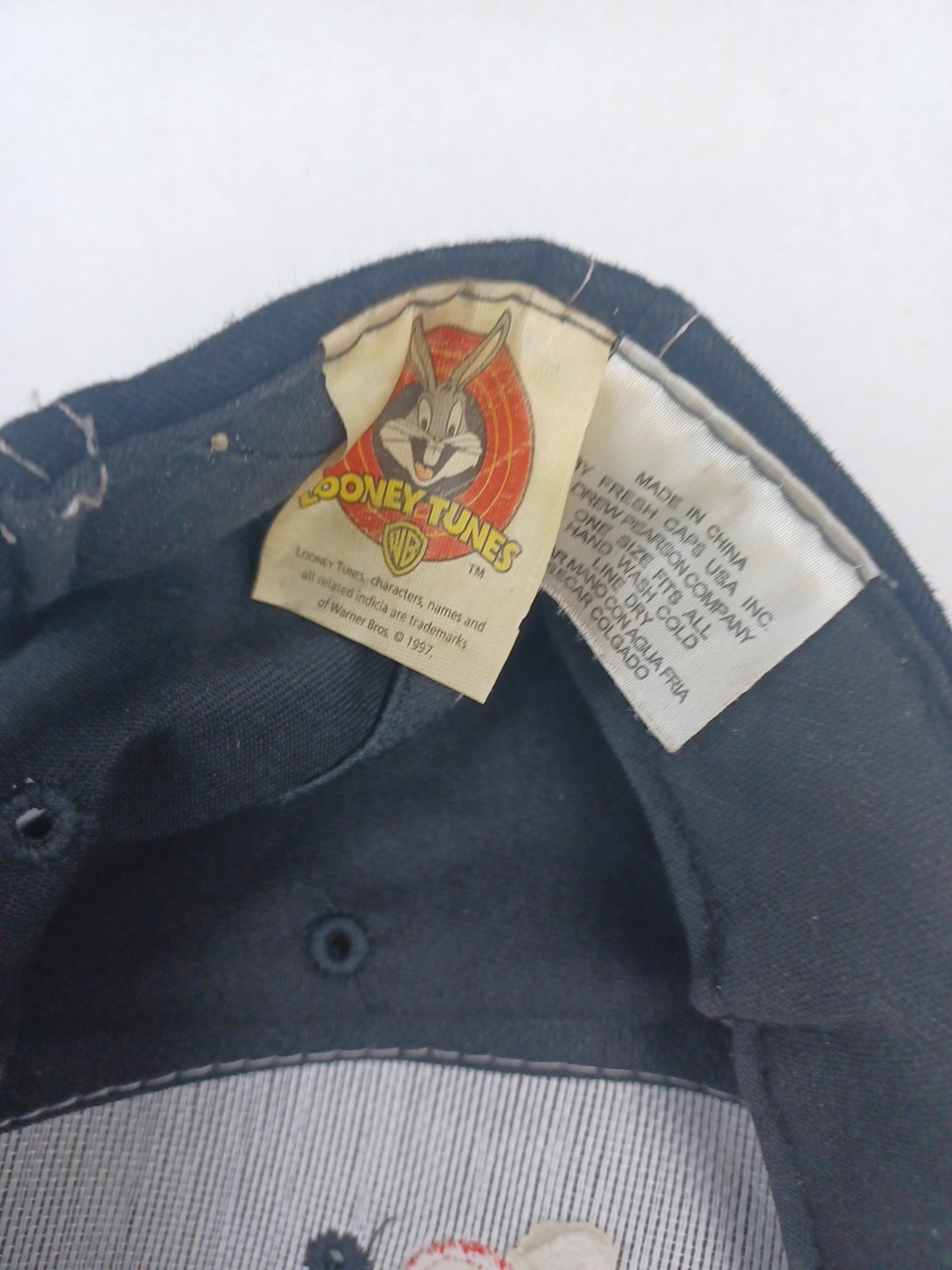 Vintage 1997 TAZ Hat Snapback Tazmanian Devil Tags Looney Tunes Over Worked