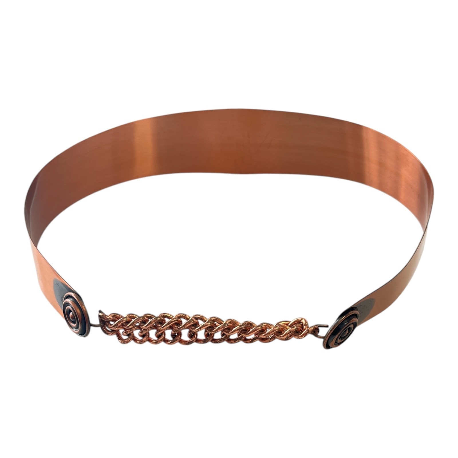Vintage Renior of California S Copper Bombshell Double Chain Belt USA 1940s-60s