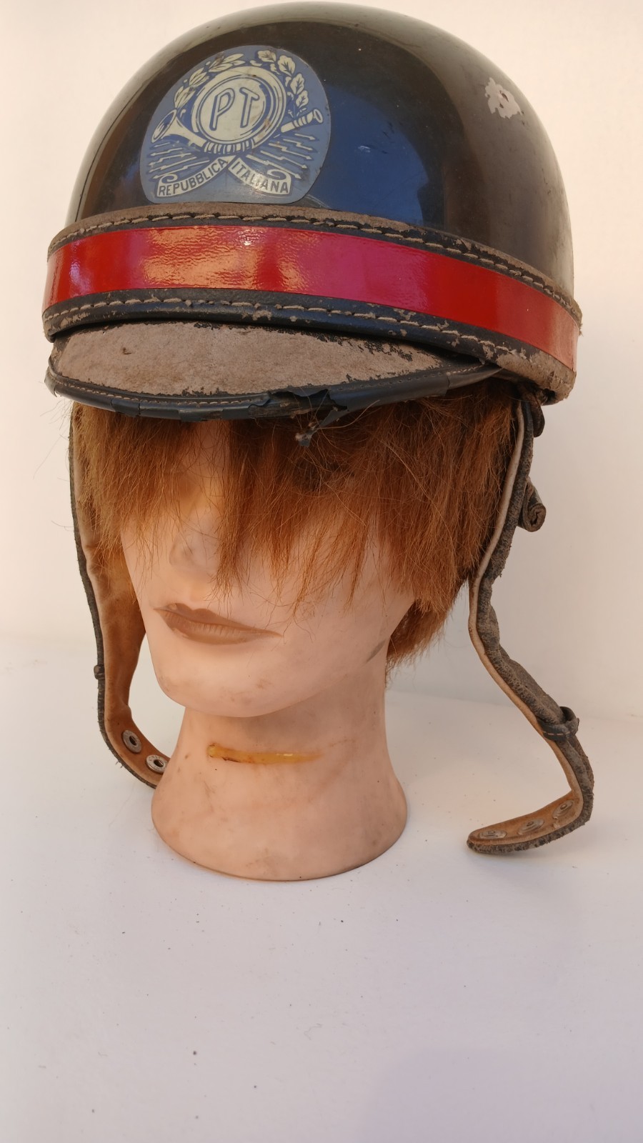 VINTAGE ITALIAN POSTMAN HELMET 1960s LETTER HOLDER