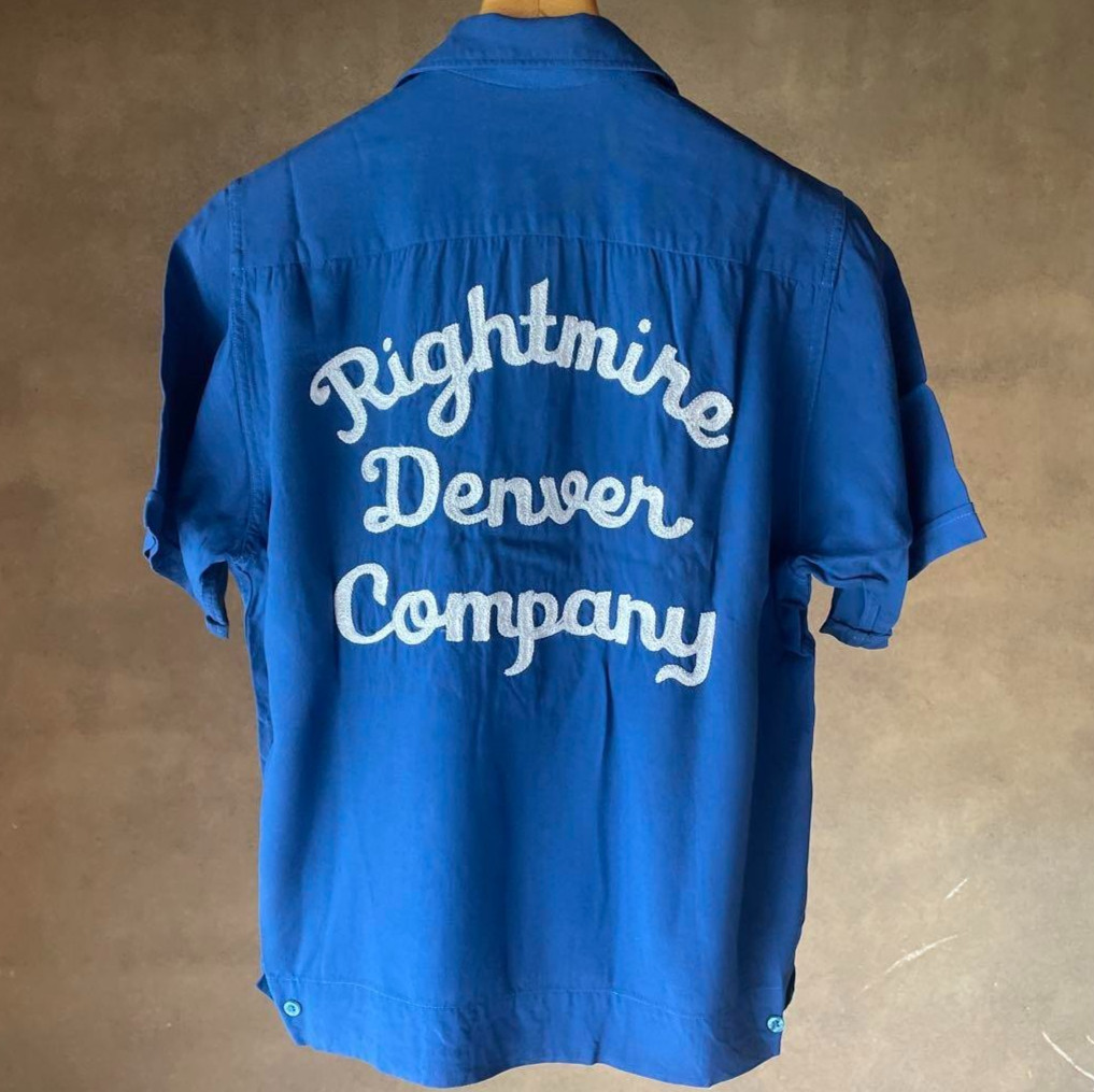 60’s King Louie bowling shirt USA Blue Size M Ten Strike From Japan Used
