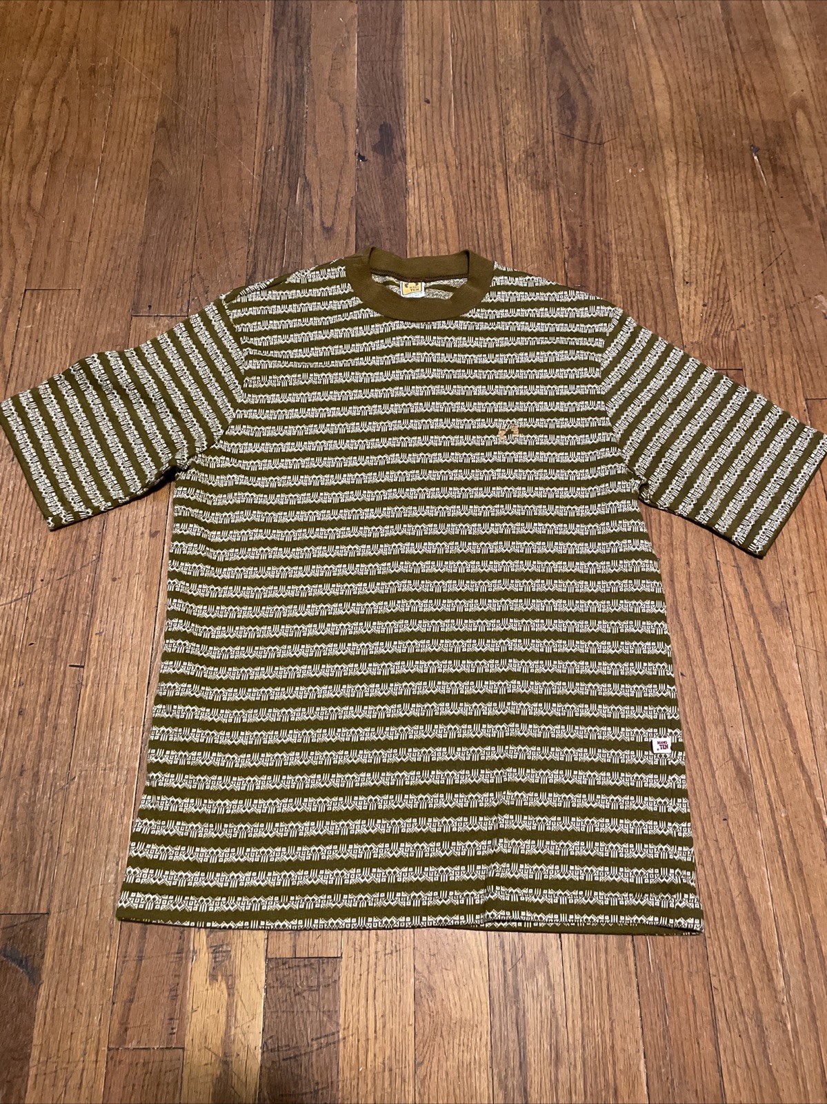 Vintage 70s Hang Ten T-Shirt Surf Skate Stripe USA Men’s Medium