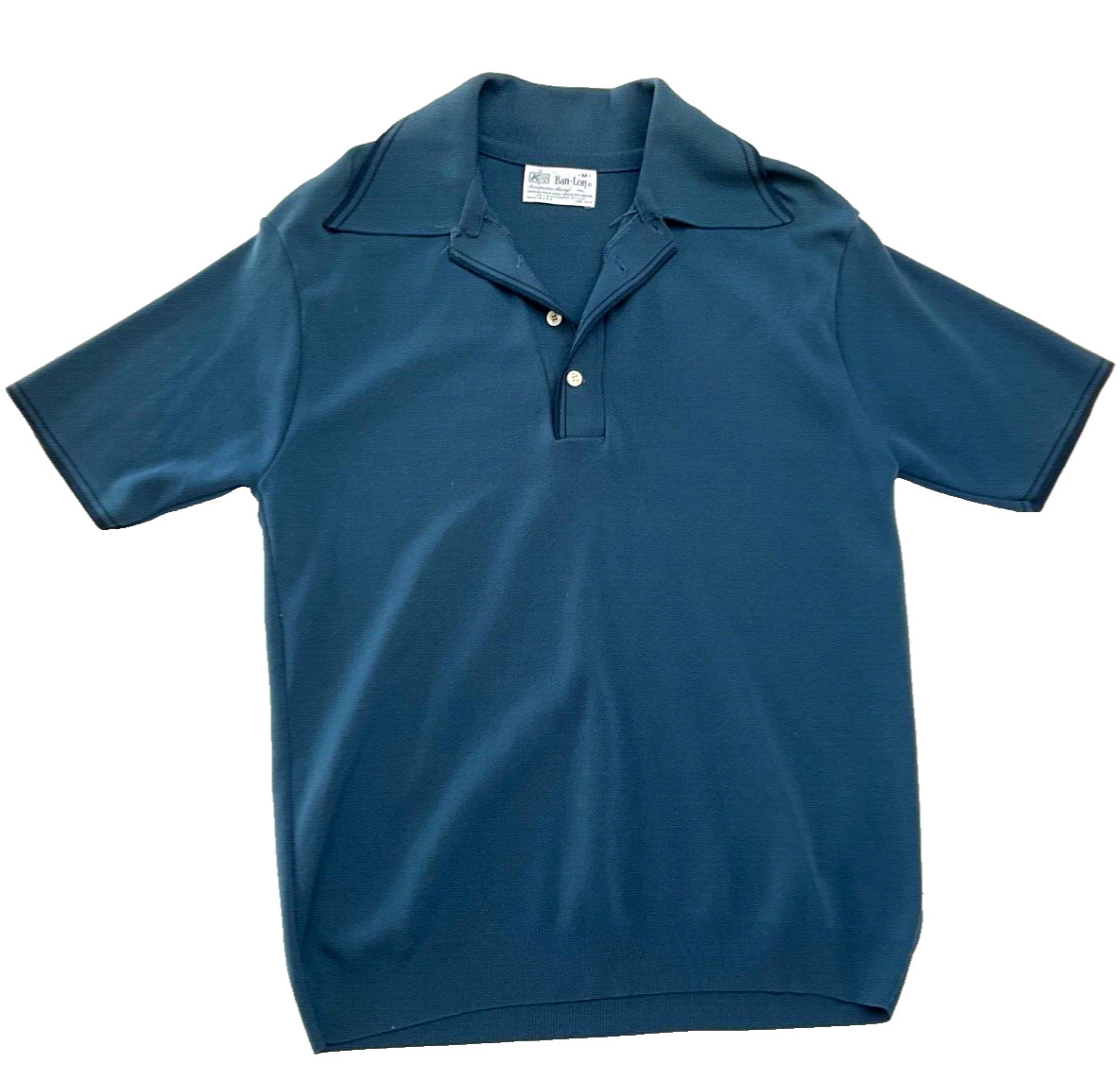 Vintage 60’s Kmart Ban Lon Men’s M Polo Shirt 100% Nylon Rat Pack Made in USA