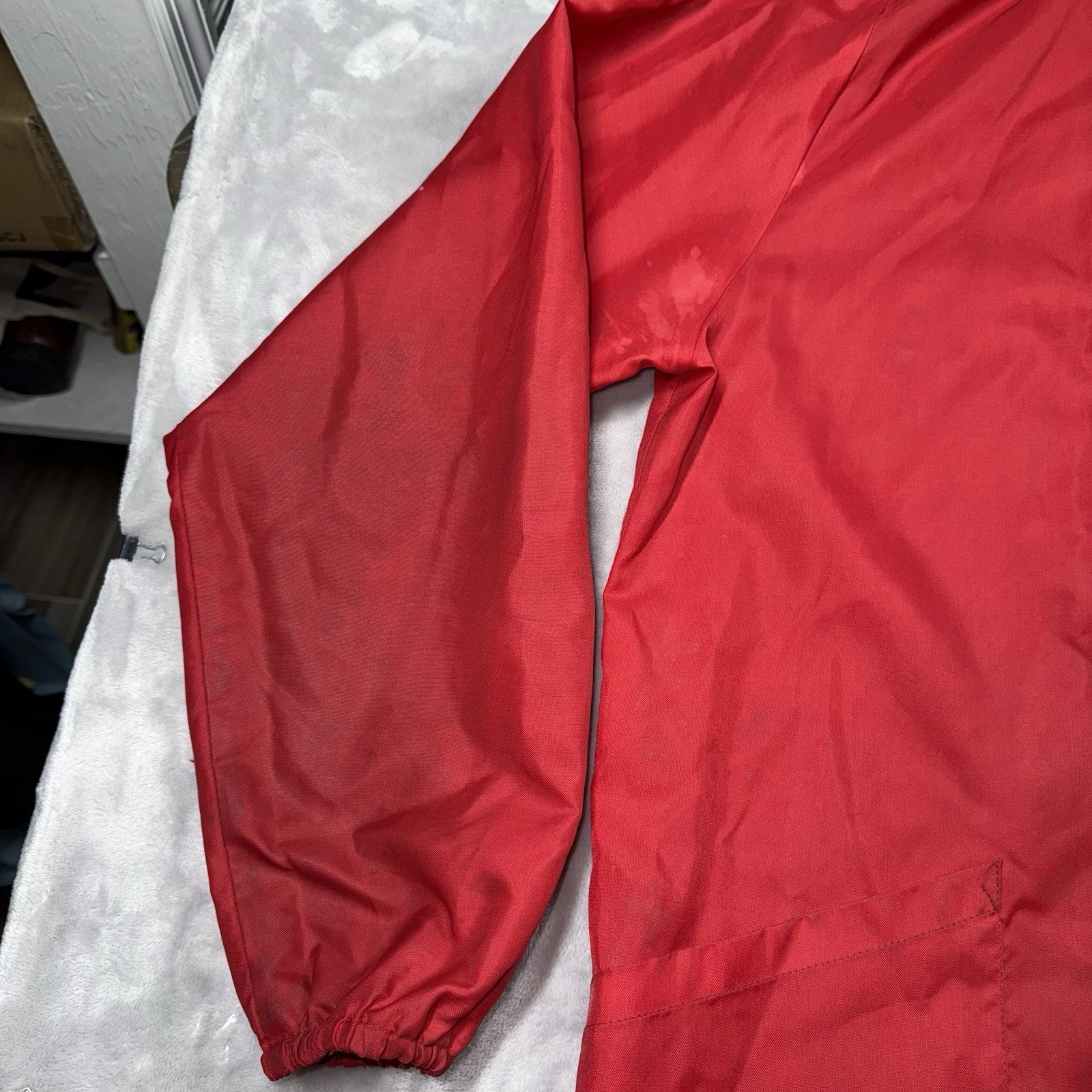 Holloway XL Windbreaker Jacket Mens Red Silver Spring Speedway Vintage Racing