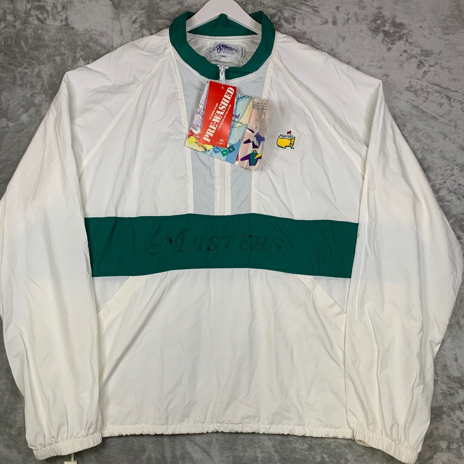 Vtg 90s Masters Golf Windbreaker Jacket XXL 2XL JAMMIN USA Deadstock Flaw NWT