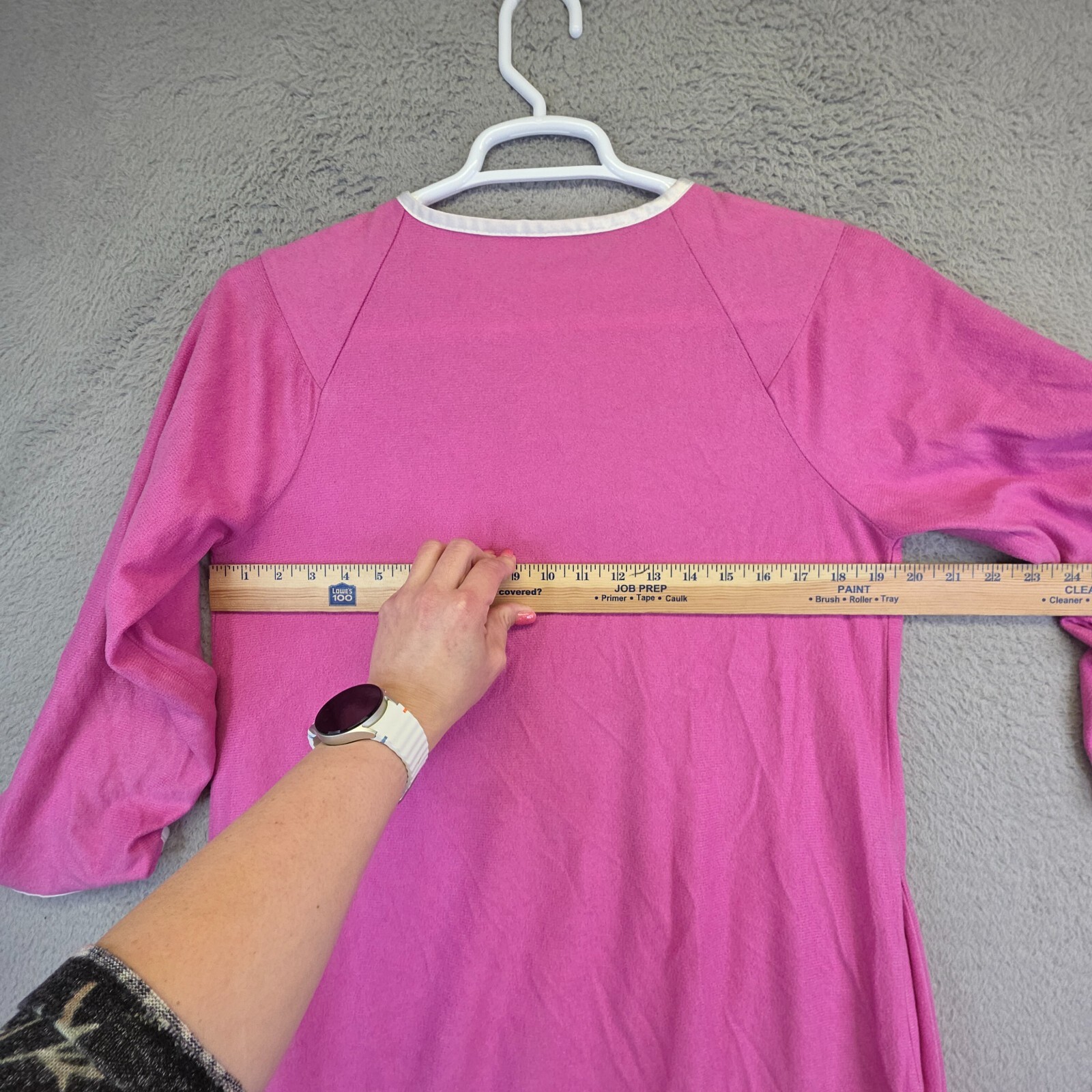 Vintage Nightgown Womens M Purple Microfleece Grannycore House Coat Cottagecore