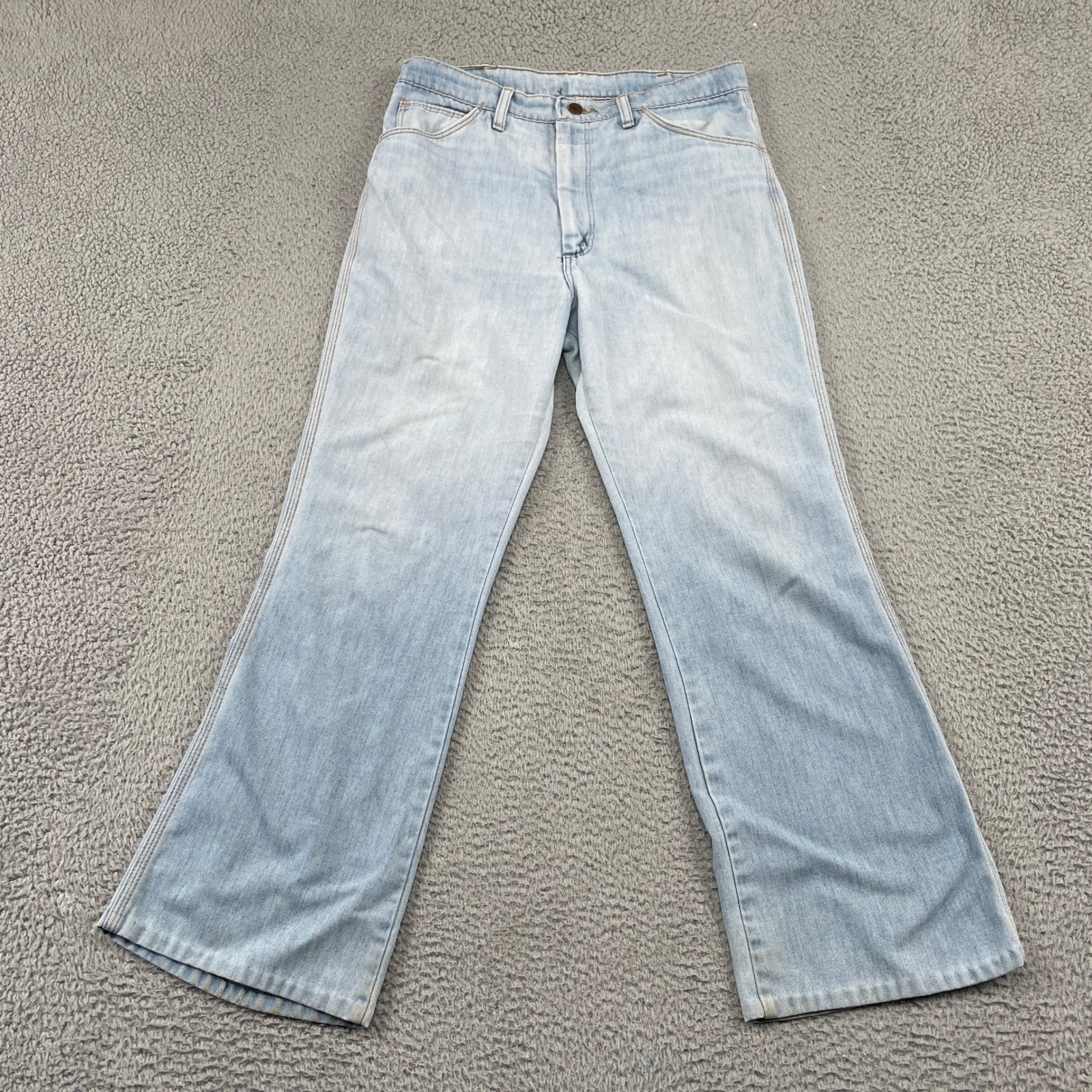 Wrangler Jeans Mens 32×29 Light Blue Bootcut Vintage Denim Made in USA 70s