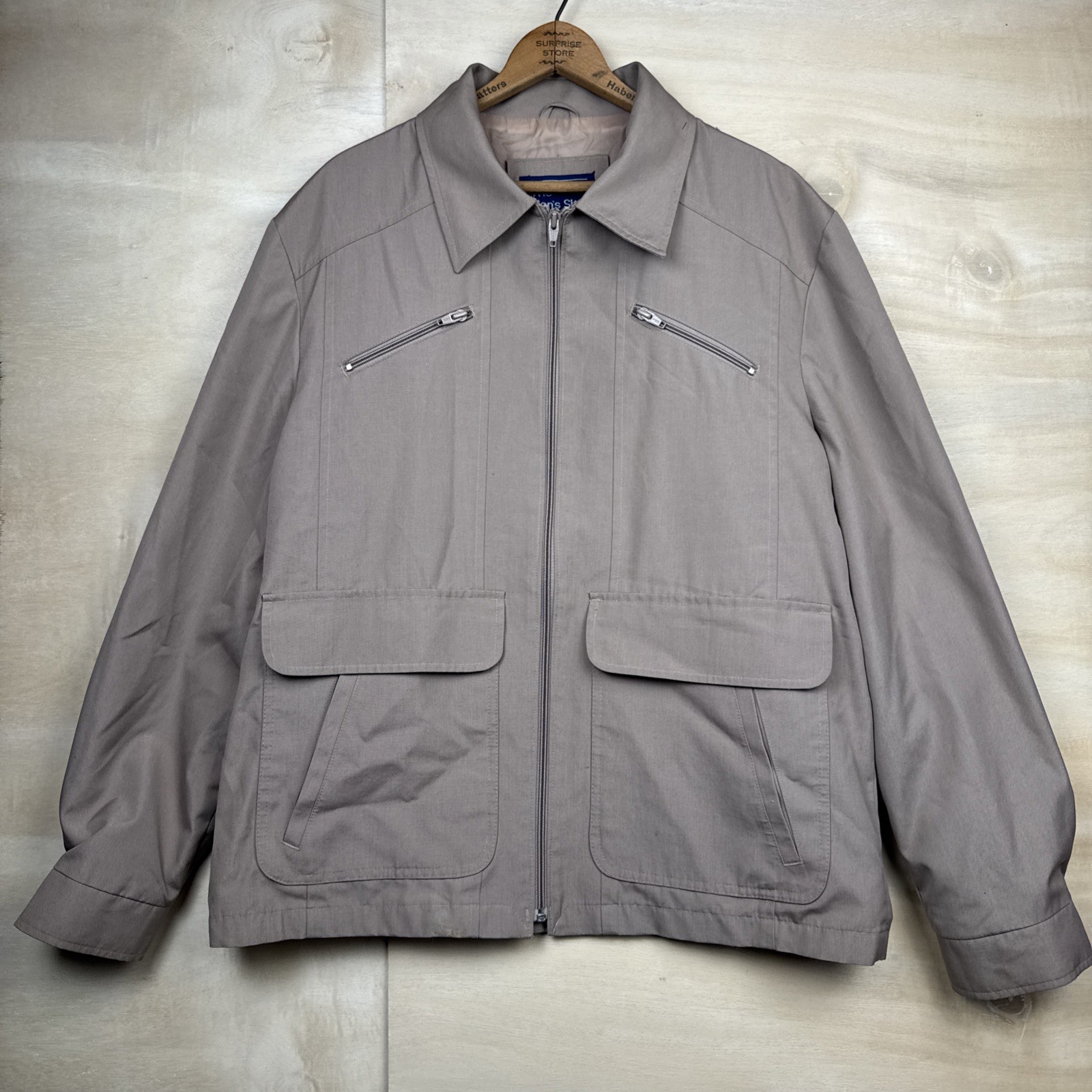 Vintage The Mens Shop JC Penney’s Safari Khaki Jacket Sz Large
