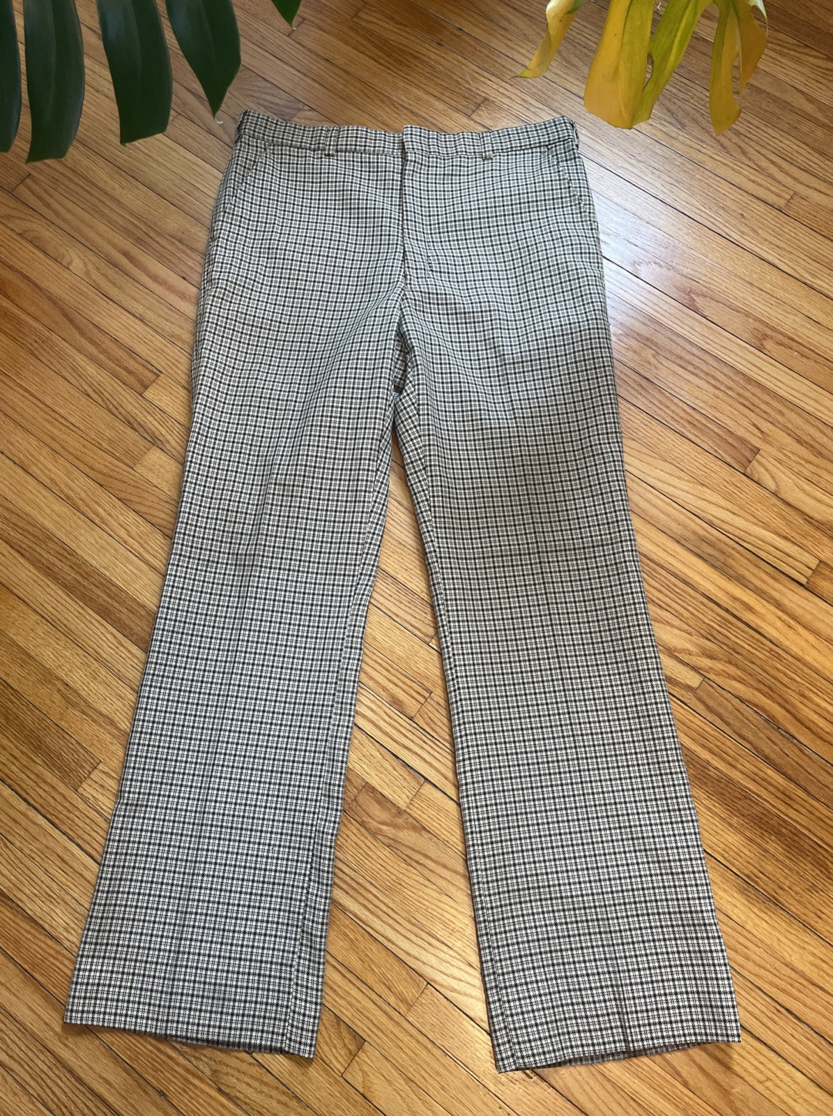 Vintage 70s 80s Men’s 35×32 Plaid Slacks Rockabilly Disco Pants Trousers