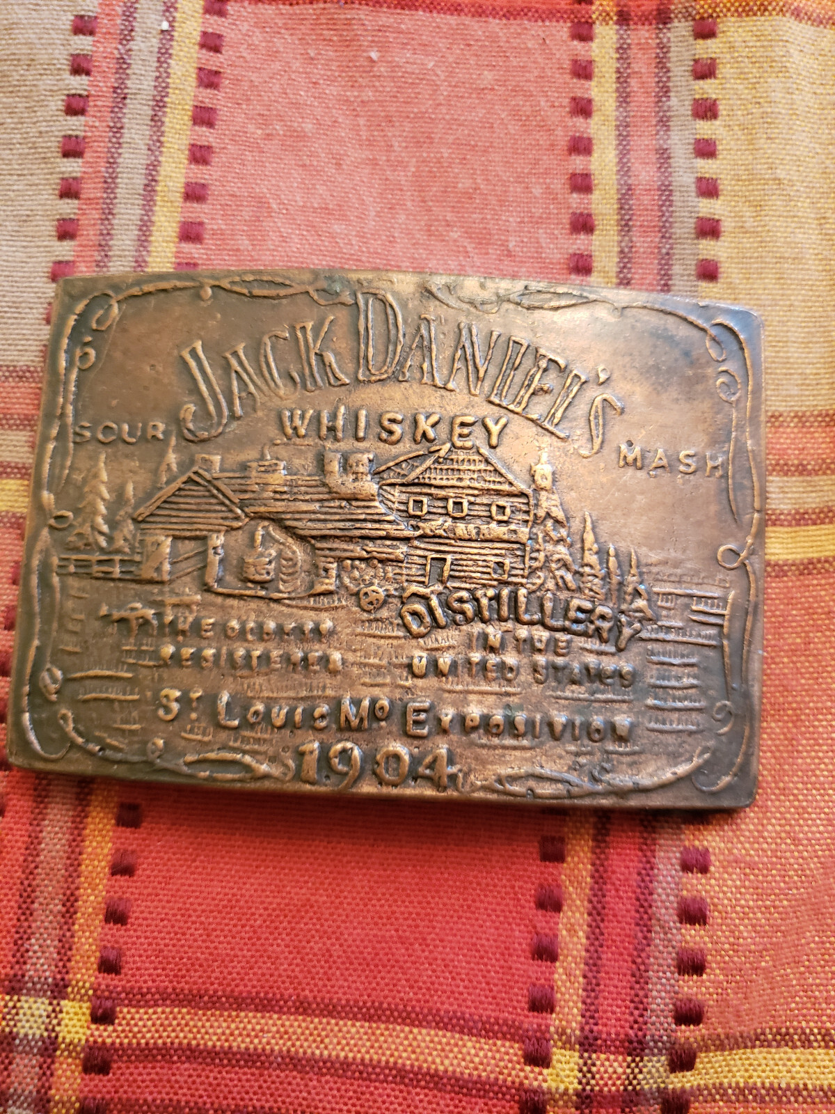 Jack Daniels copper finish belt buckle