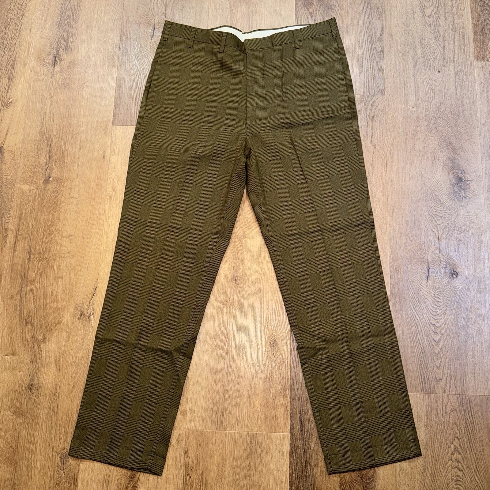 1960s John Blair Trousers Pants Mens 36 31 Vtg 60s Wool Plaid MCM Deadstock NOS