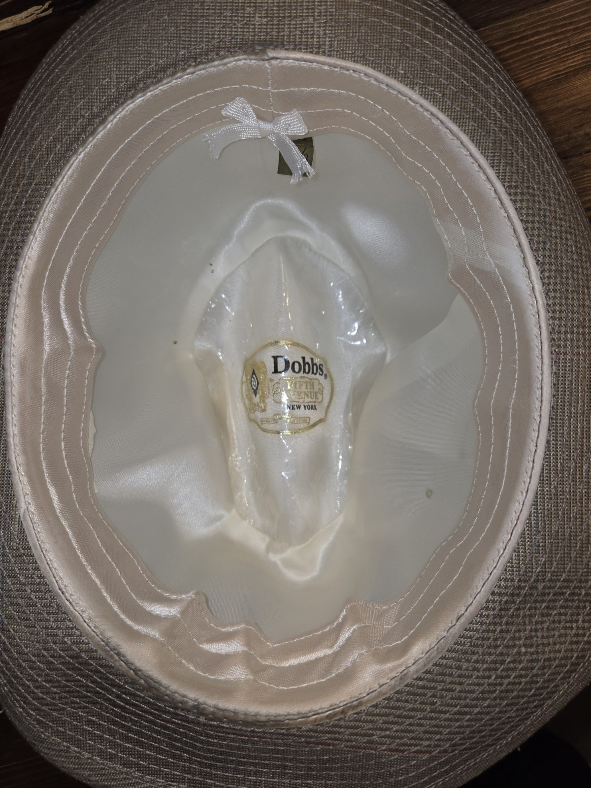 Vintage Dobbs Fifth Avenue Fedora Hat Size 7 1/8 Camel Glen Plaid Trilby USA