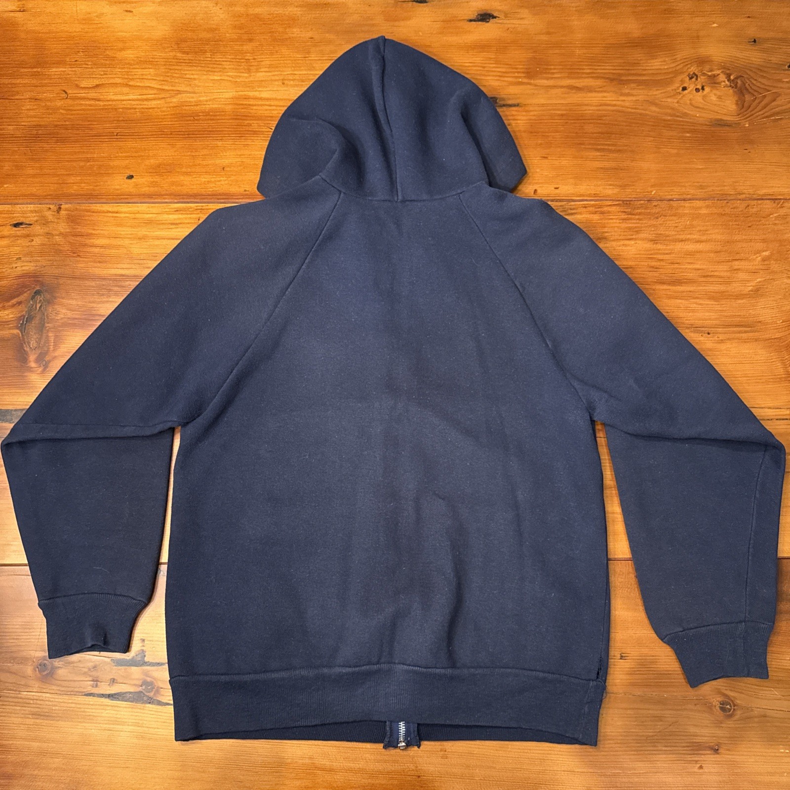 1970s Raglan – Zip Up Hoodie Sweatshirt Vintage Poland Made Sportswear