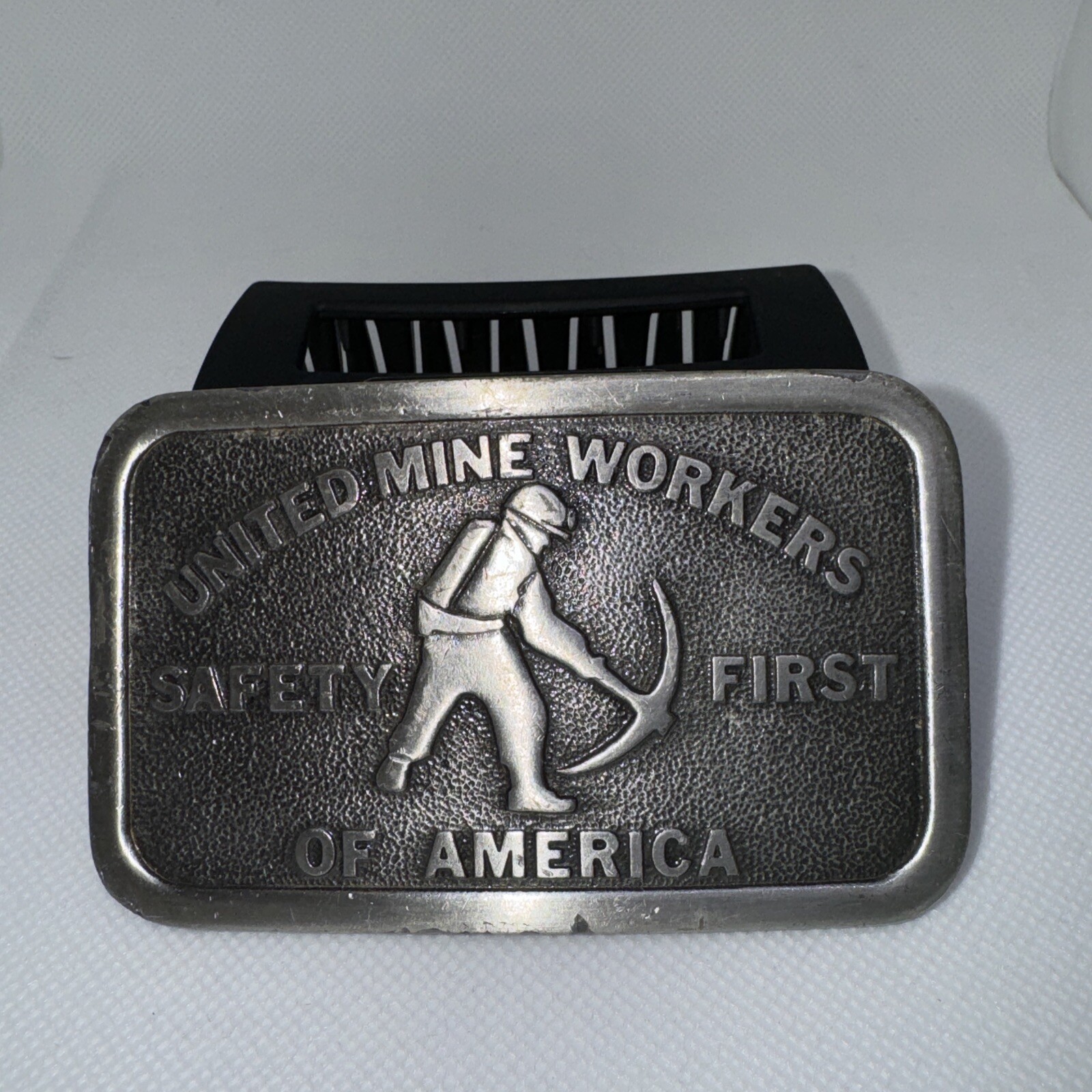 1975 United Mine Workers of America Safety First Belt Buckle