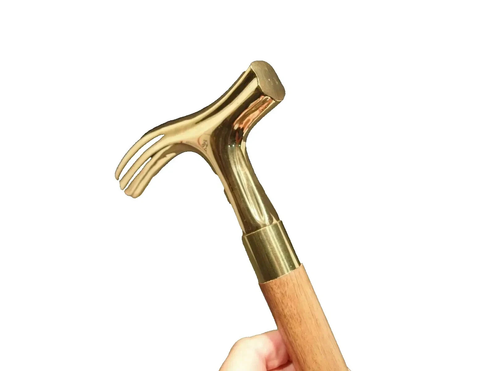 Style Wooden Walking Stick with Vintage Polished Brass Derby Head |Handmade Cane
